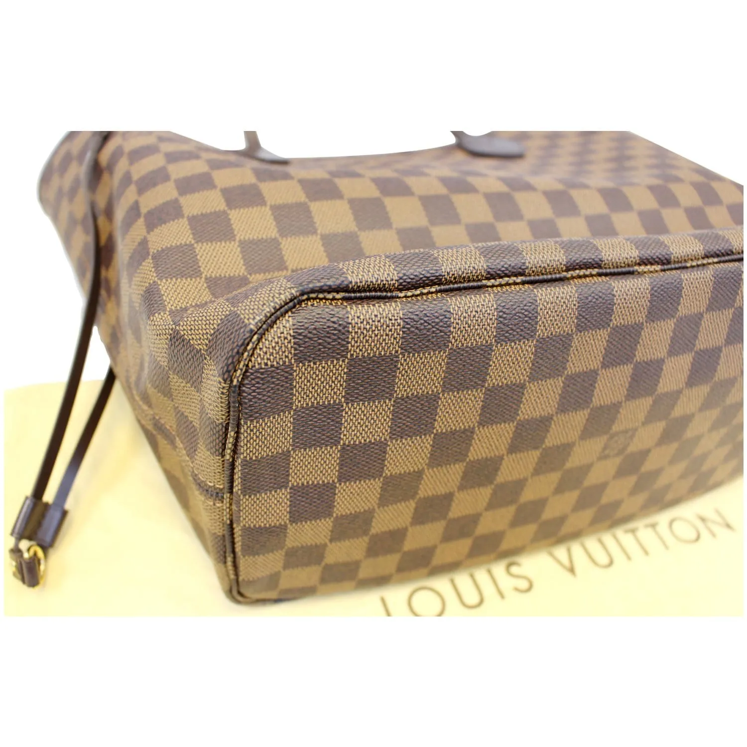 LOUIS VUITTON Neverfull MM Damier Ebene Tote Shoulder Bag