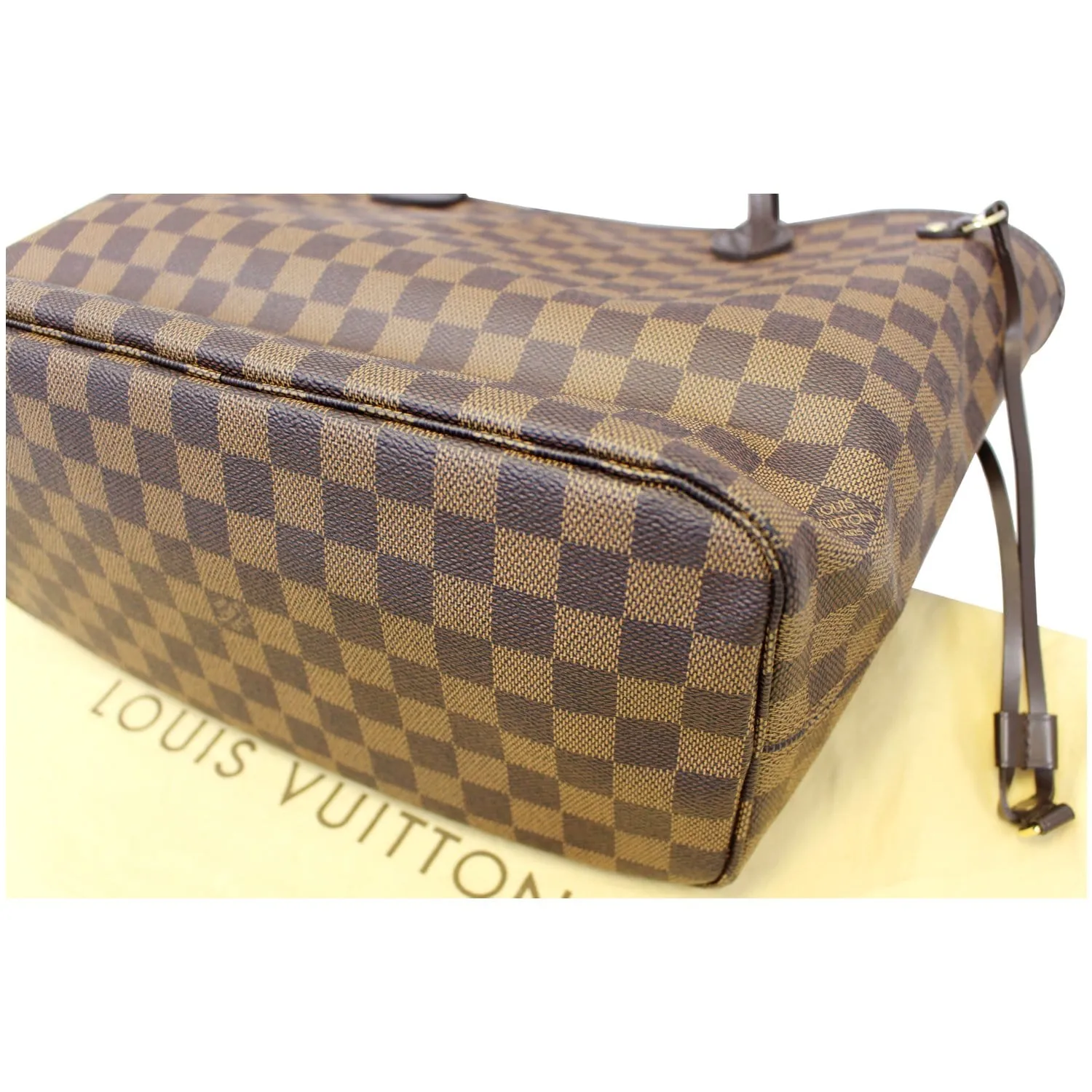 LOUIS VUITTON Neverfull MM Damier Ebene Tote Shoulder Bag