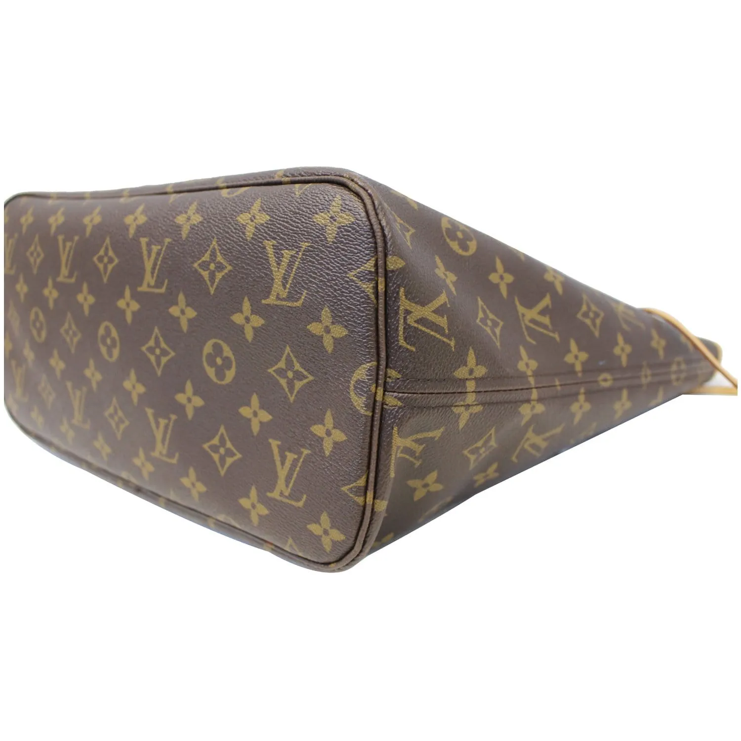 LOUIS VUITTON Neverfull MM Monogram Canvas Tote Bag Brown