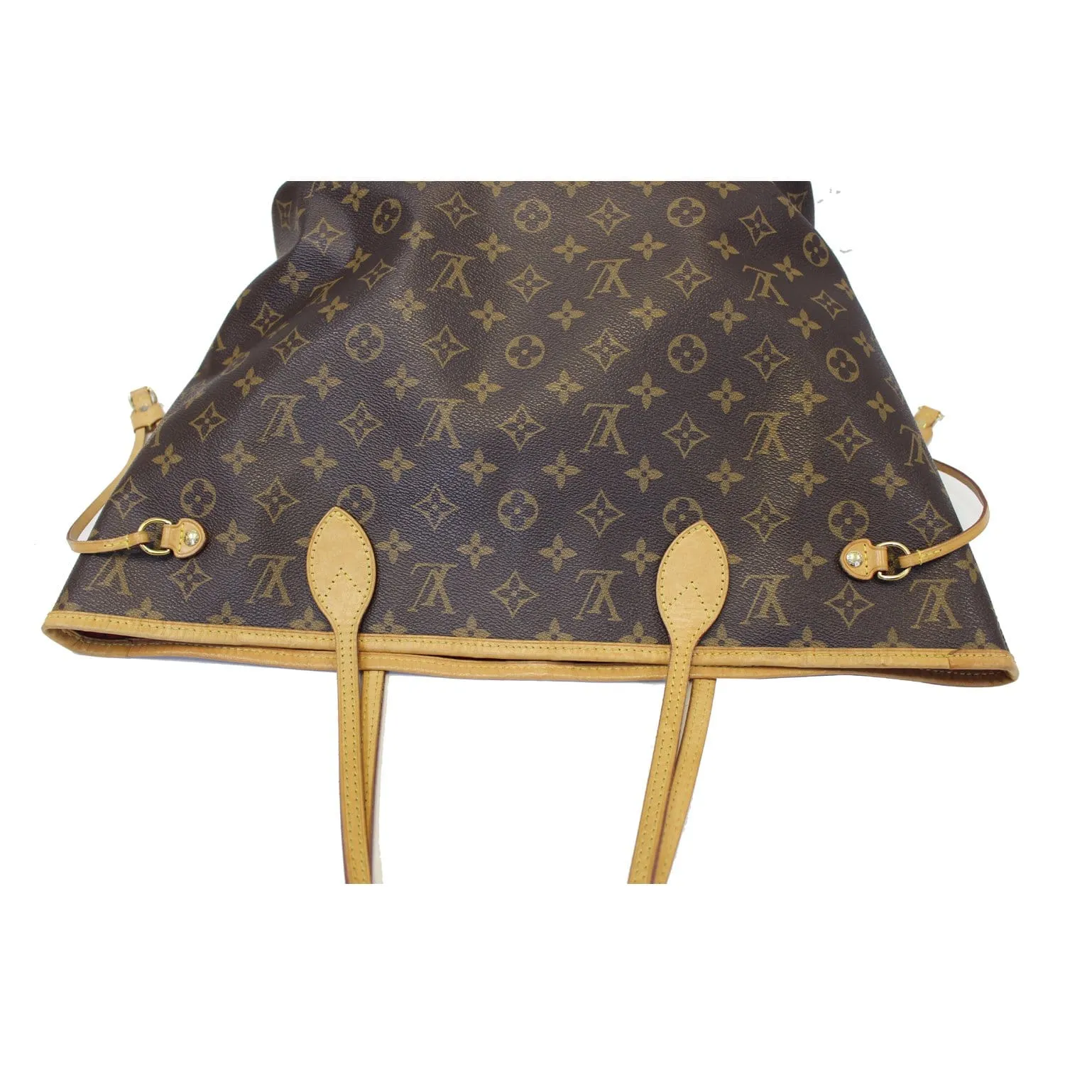 LOUIS VUITTON Neverfull MM Monogram Canvas Tote Bag Brown