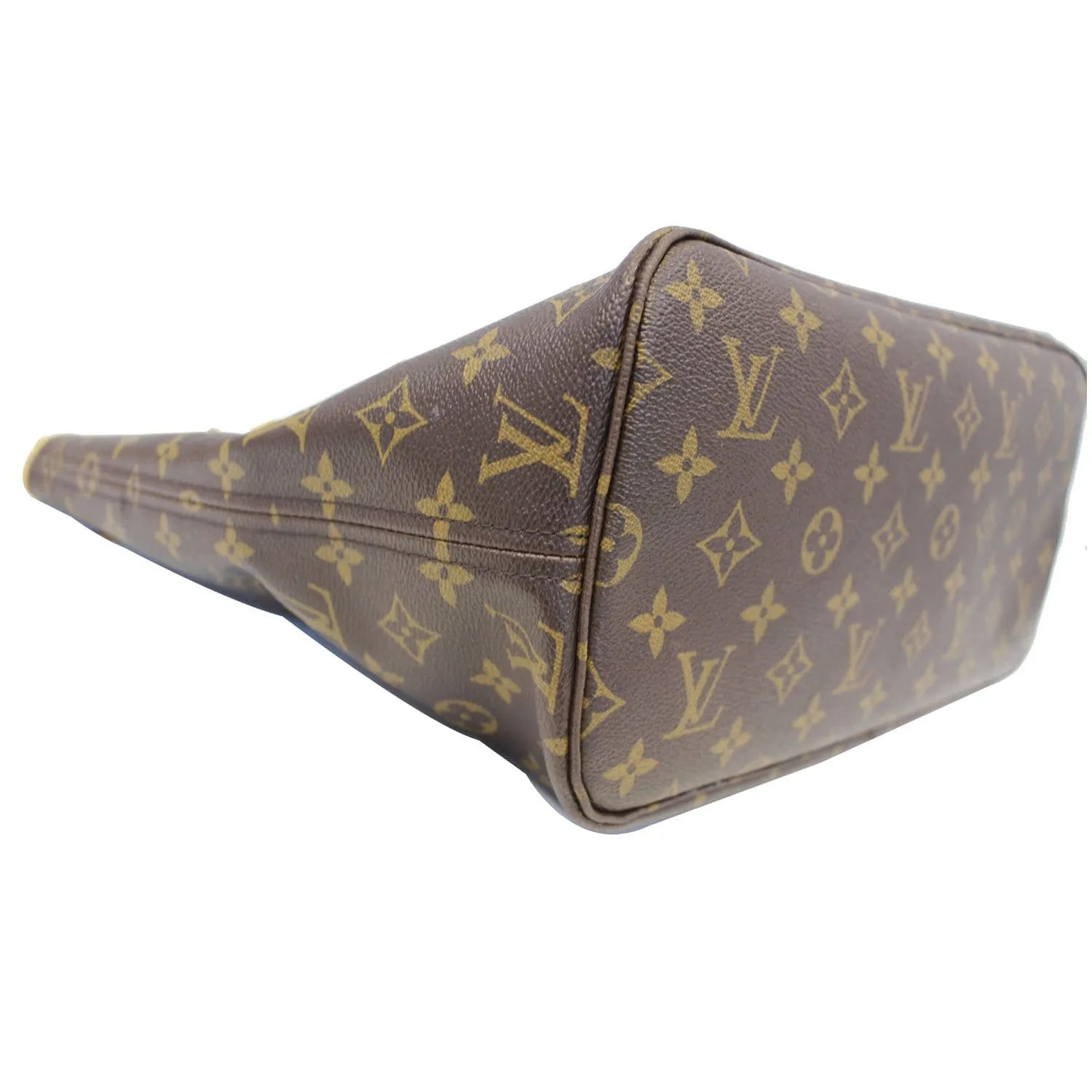 LOUIS VUITTON Neverfull MM Monogram Canvas Tote Bag Brown