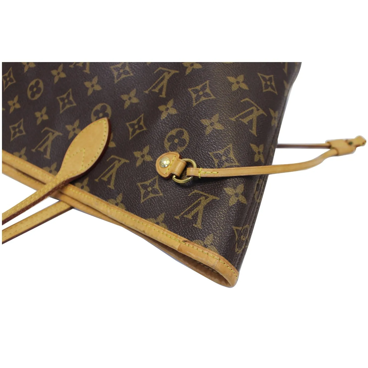 LOUIS VUITTON Neverfull MM Monogram Canvas Tote Bag Brown