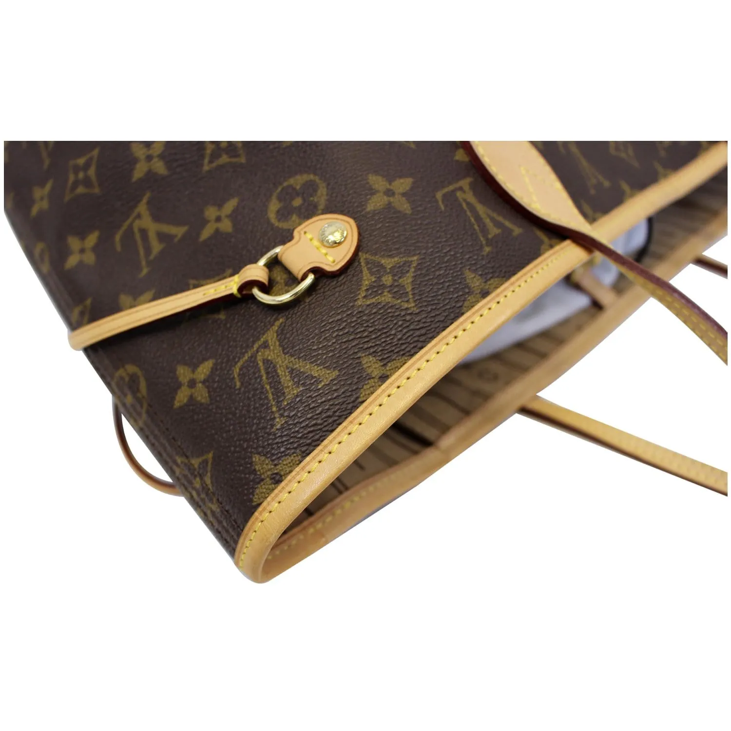 LOUIS VUITTON Neverfull MM Monogram Canvas Tote Bag Brown
