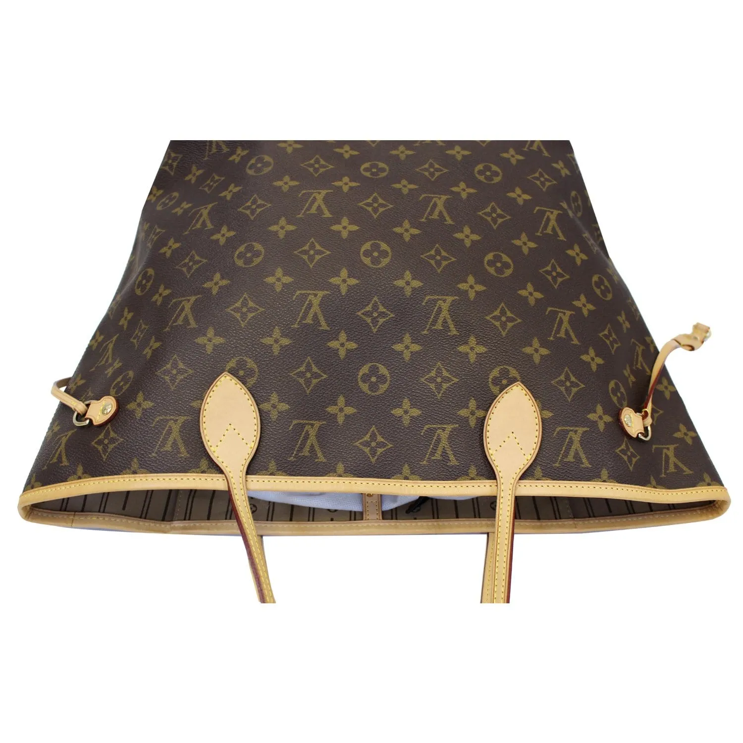 LOUIS VUITTON Neverfull MM Monogram Canvas Tote Bag Brown