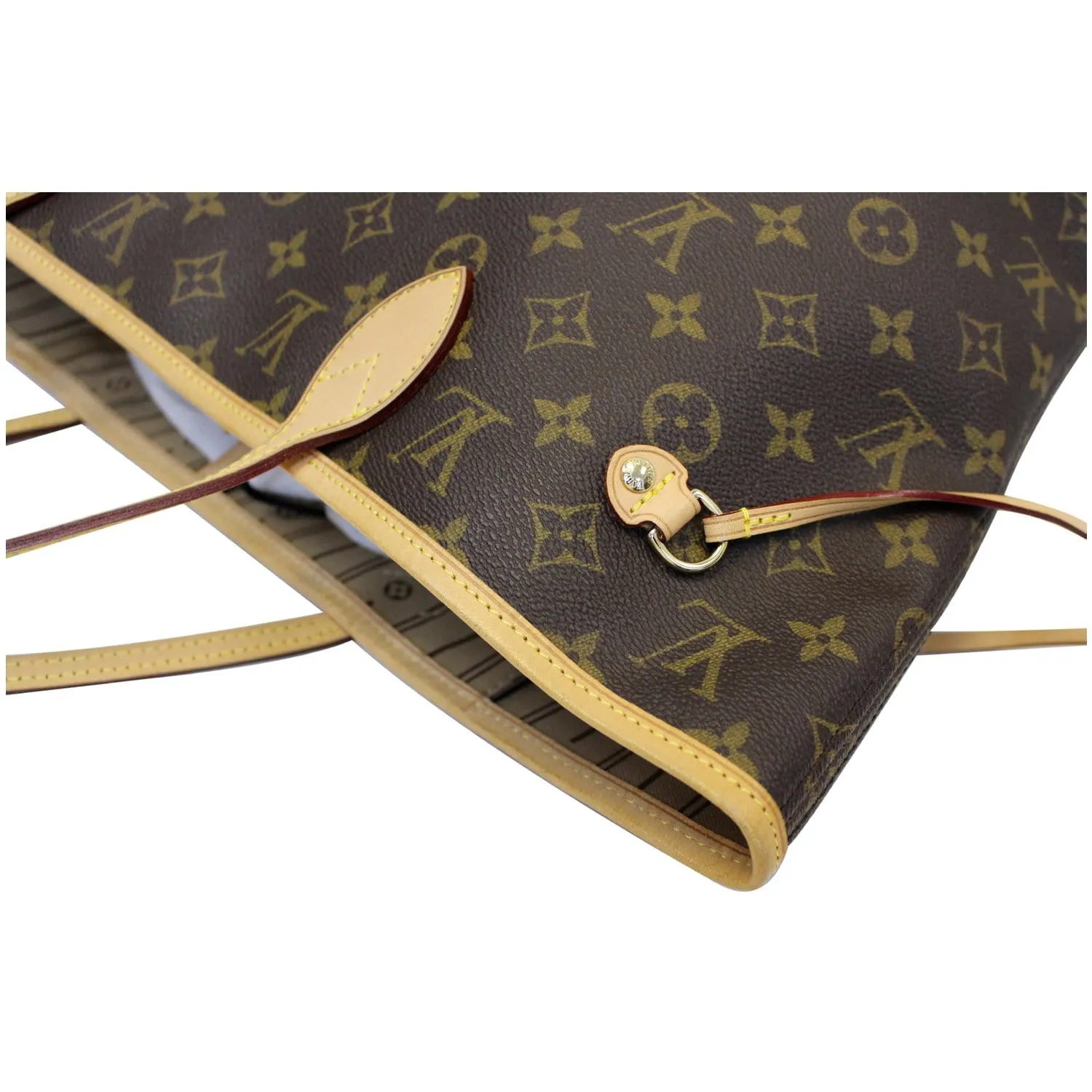 LOUIS VUITTON Neverfull MM Monogram Canvas Tote Bag Brown