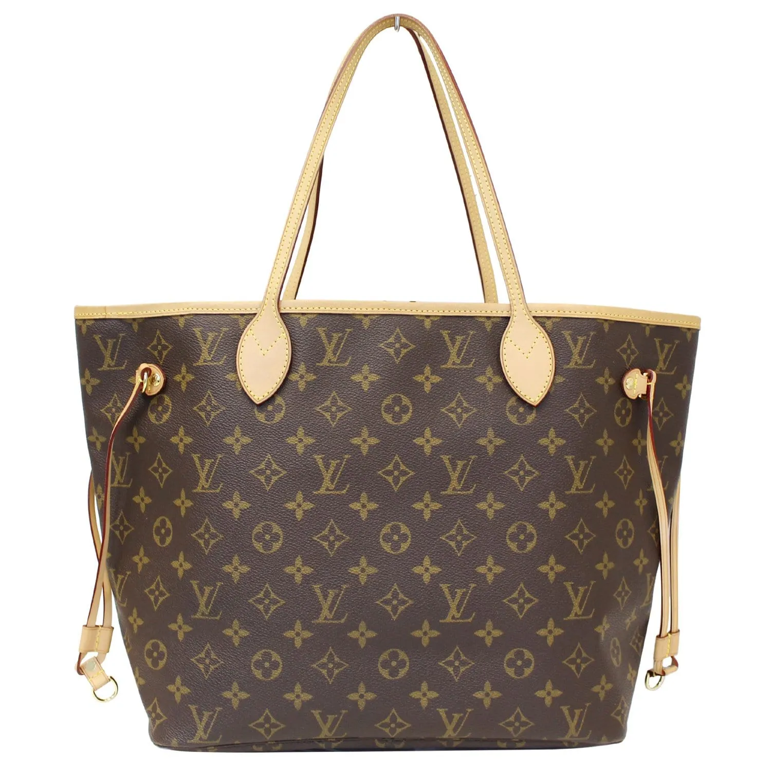 LOUIS VUITTON Neverfull MM Monogram Canvas Tote Bag Brown