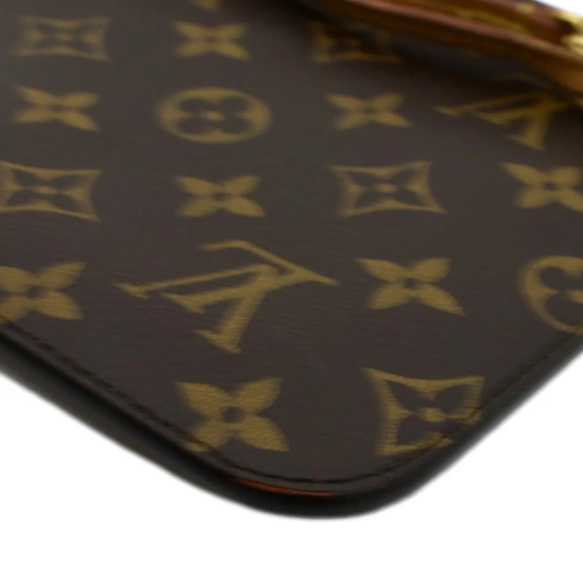 LOUIS VUITTON  Neverfull Monogram Canvas Pochette Wristlet Pouch Fuchsia