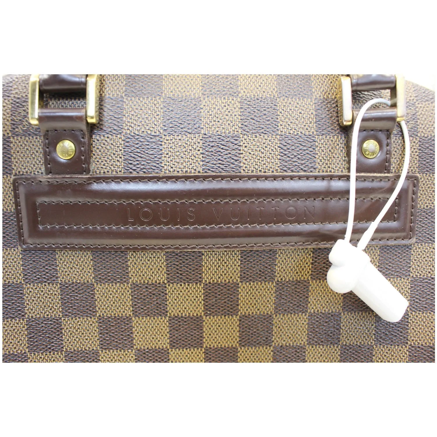 LOUIS VUITTON Nolita Damier Ebene Satchel Bag Brown