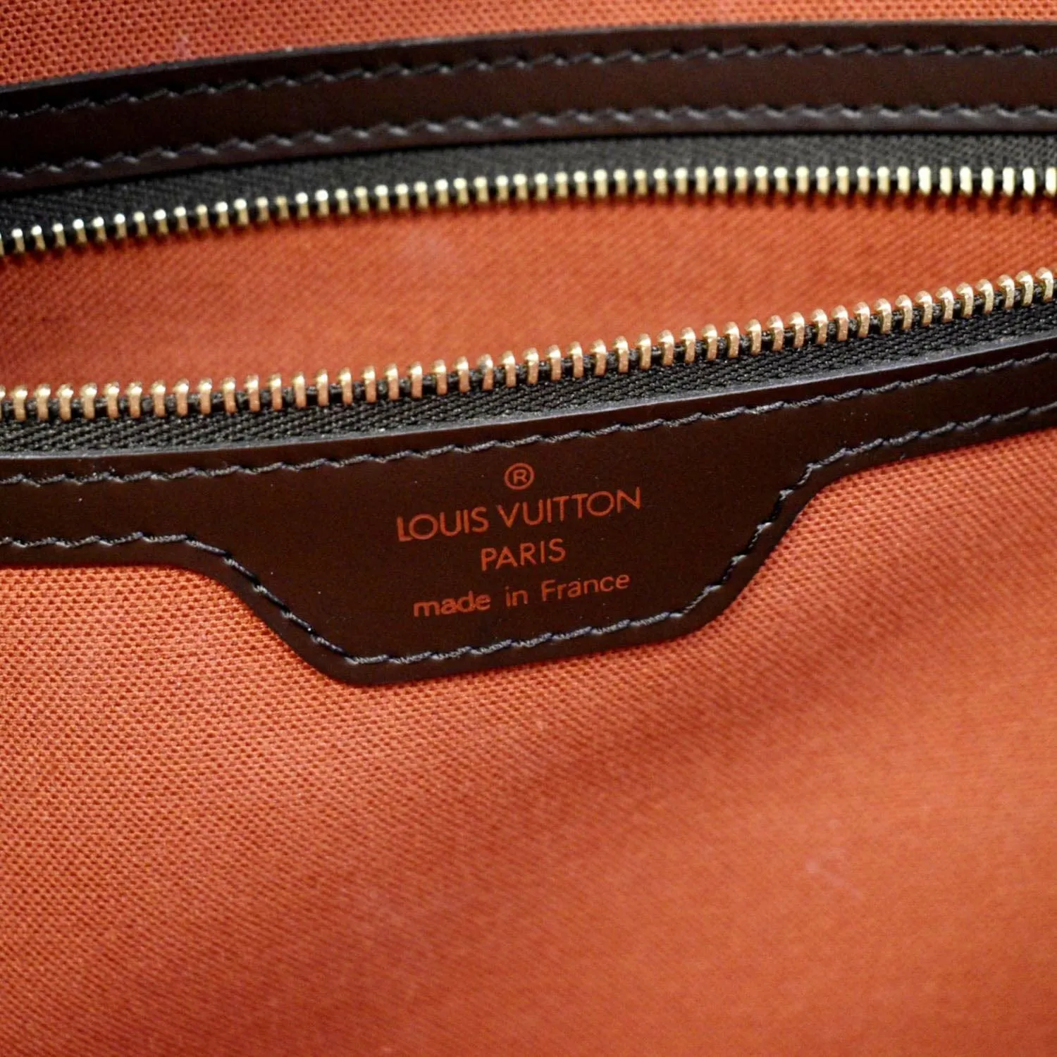 LOUIS VUITTON Nolita Damier Ebene Satchel Bag Brown