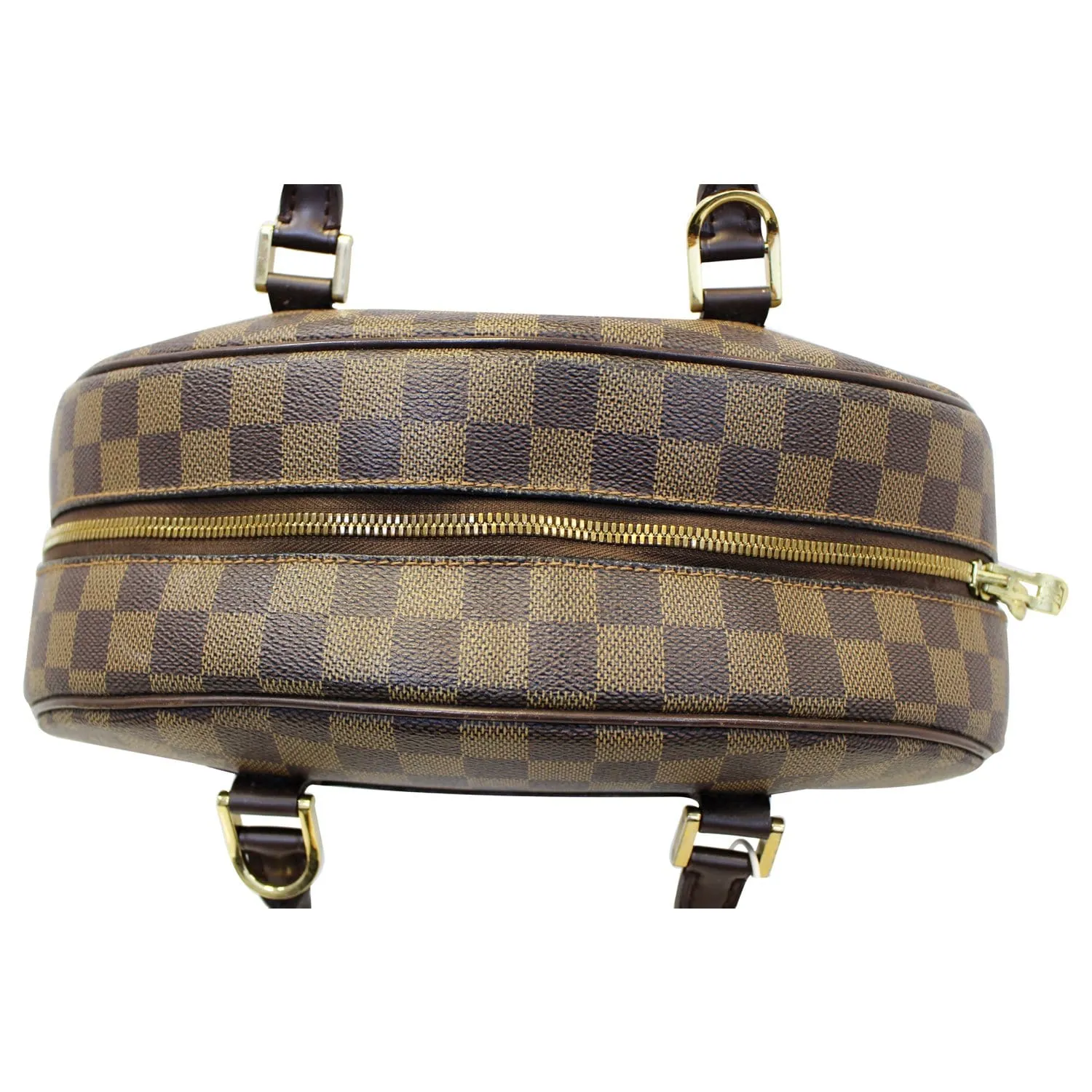 LOUIS VUITTON Nolita Damier Ebene Satchel Bag Brown