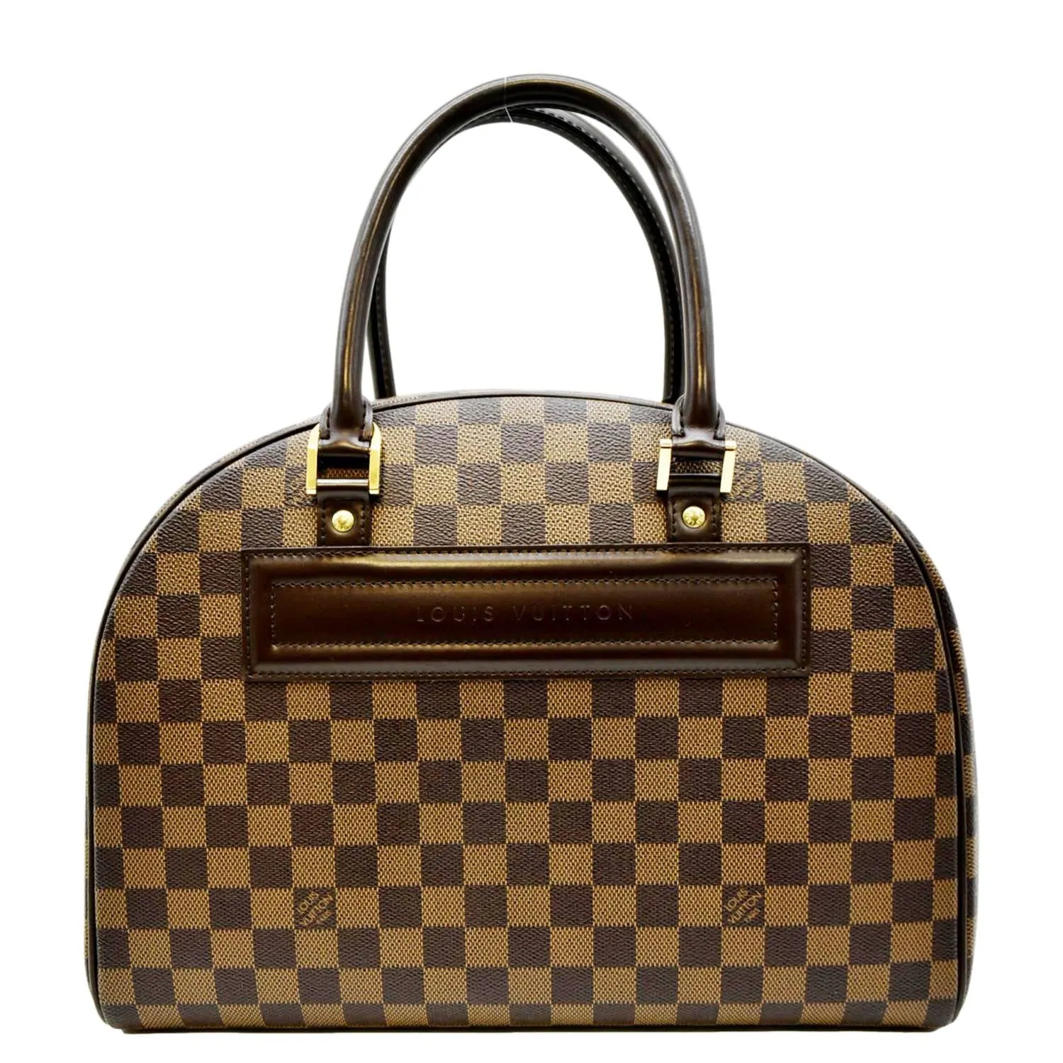 LOUIS VUITTON Nolita Damier Ebene Satchel Bag Brown