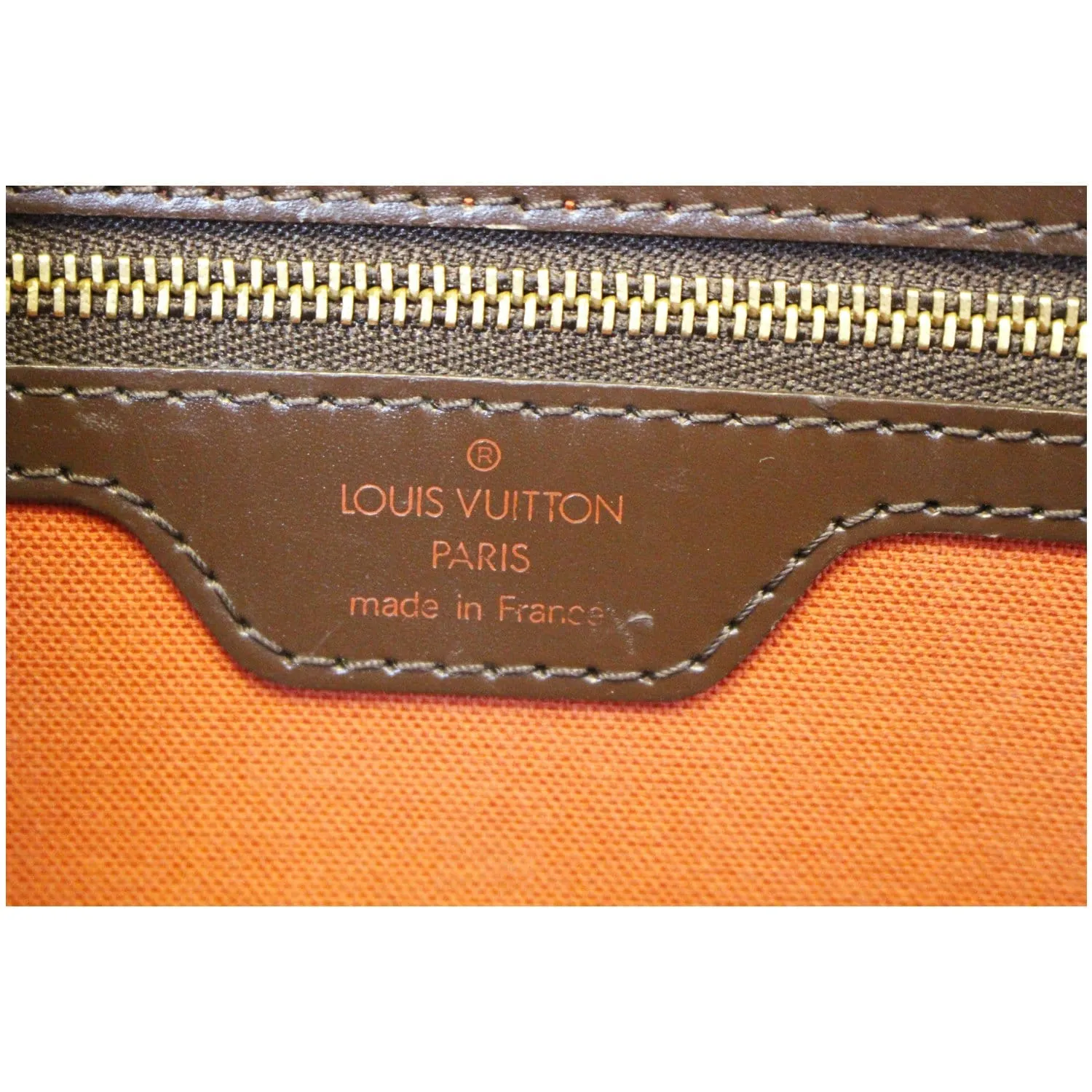 LOUIS VUITTON Nolita Damier Ebene Satchel Bag Brown