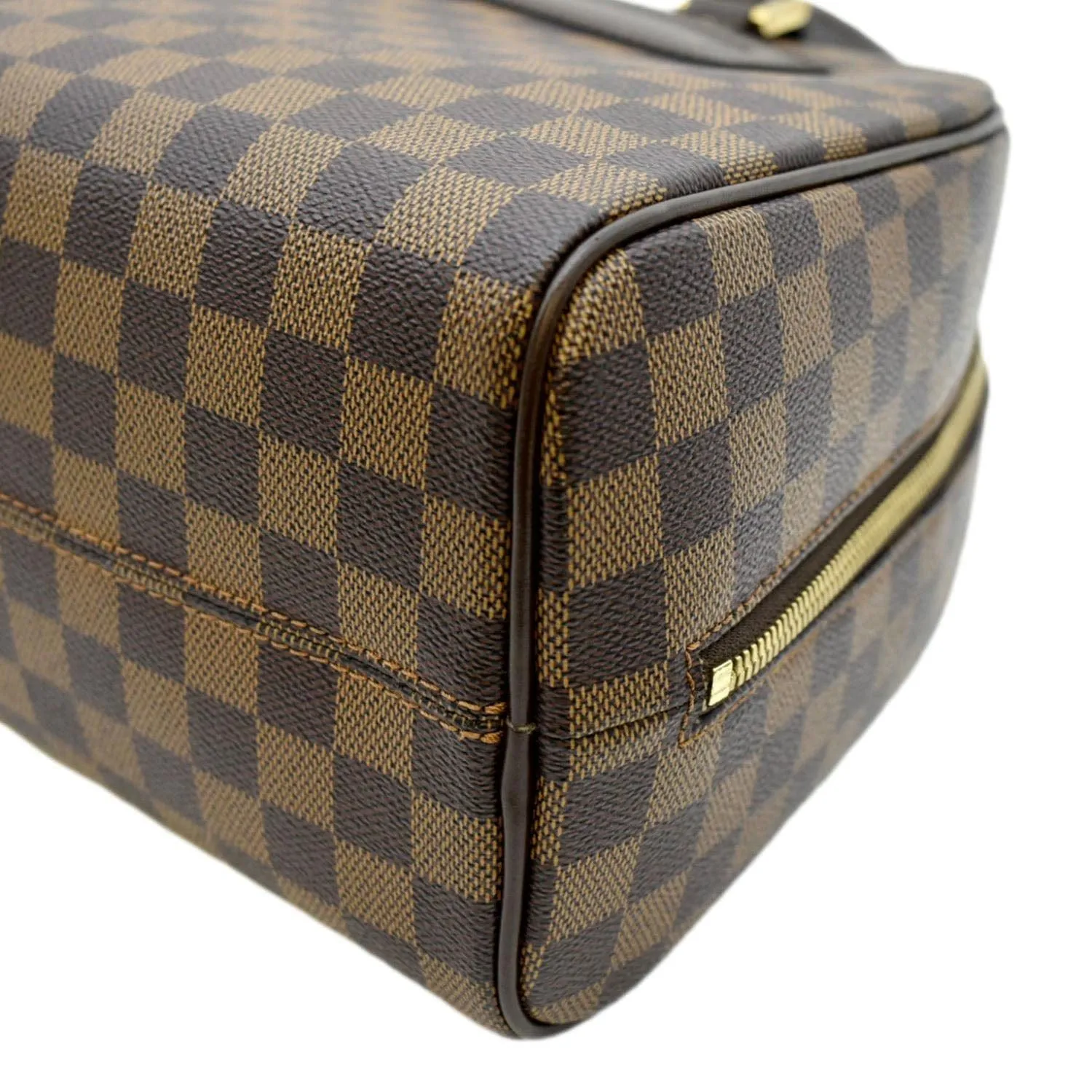 LOUIS VUITTON Nolita Damier Ebene Satchel Bag Brown