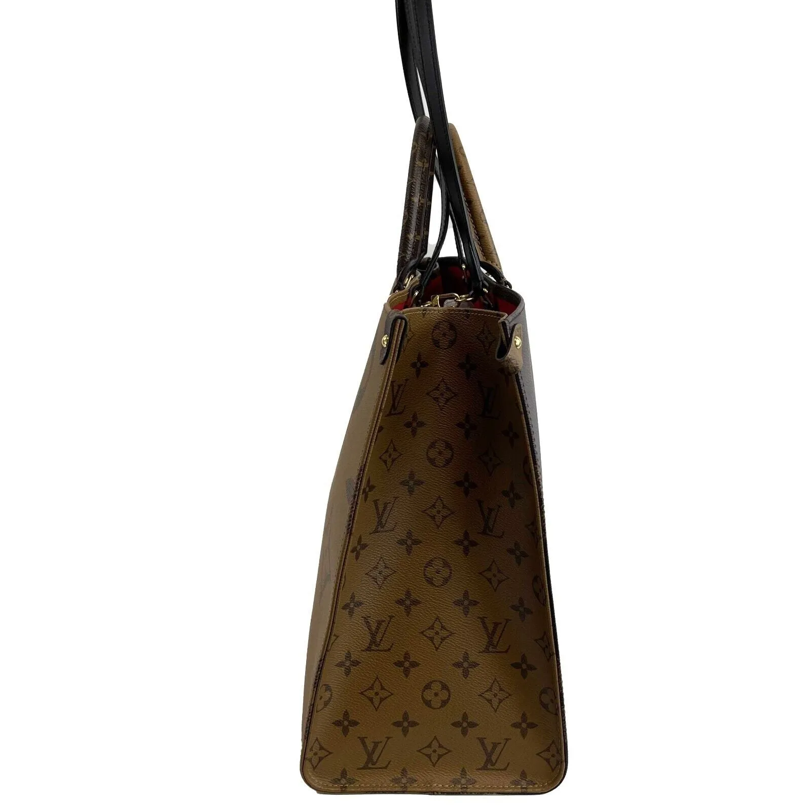 Louis Vuitton - Onthego MM - Brown and Tan Monogram Canvas Tote / Shoulder Strap