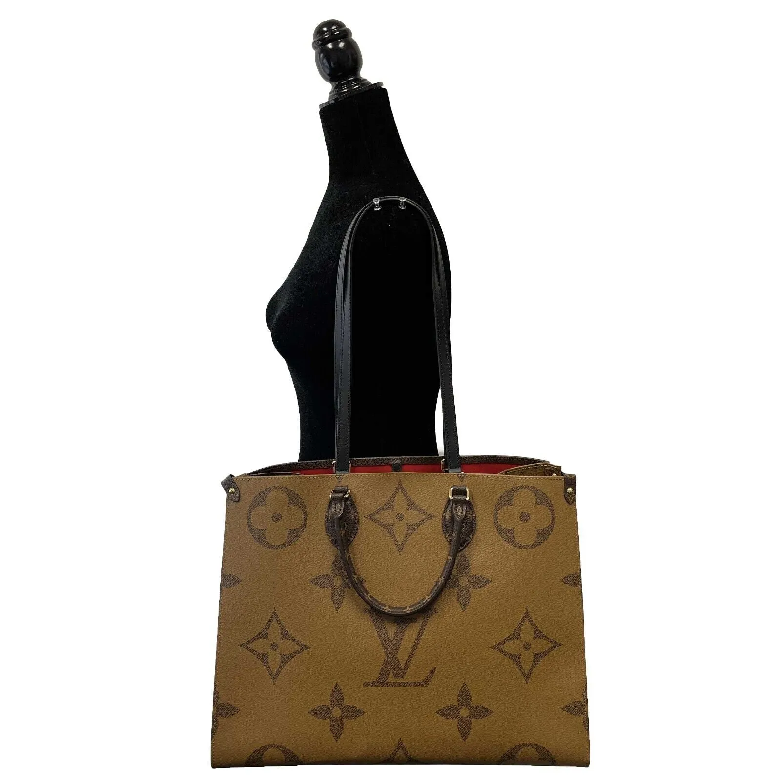 Louis Vuitton - Onthego MM - Brown and Tan Monogram Canvas Tote / Shoulder Strap