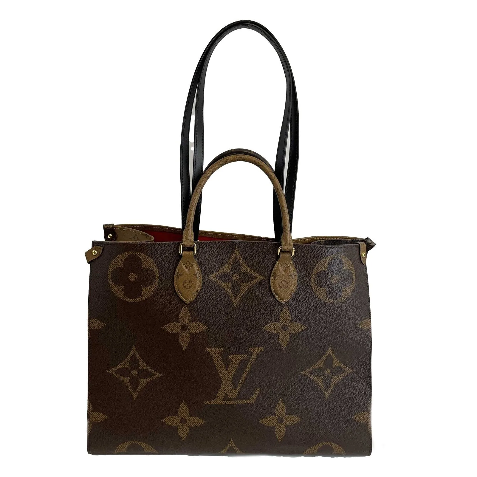 Louis Vuitton - Onthego MM - Brown and Tan Monogram Canvas Tote / Shoulder Strap