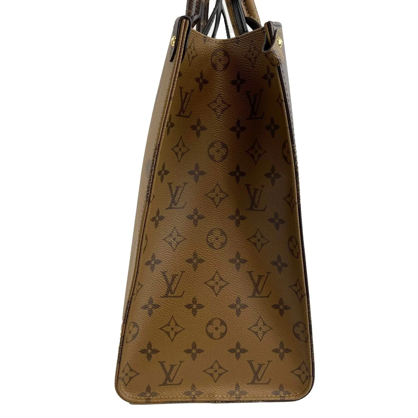 Louis Vuitton - Onthego MM - Brown and Tan Monogram Canvas Tote / Shoulder Strap