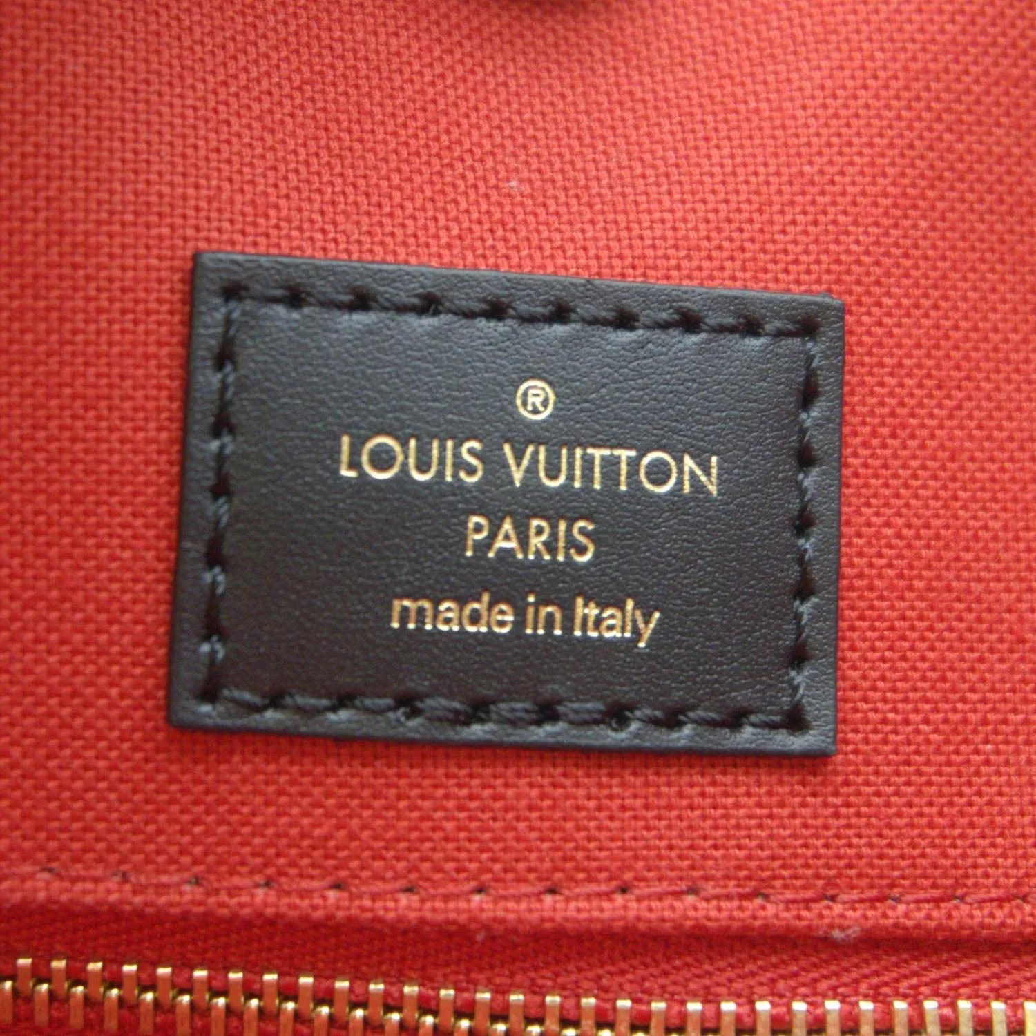 LOUIS VUITTON Onthego MM Giant Monogram Canvas Tote Shoulder Bag Brown