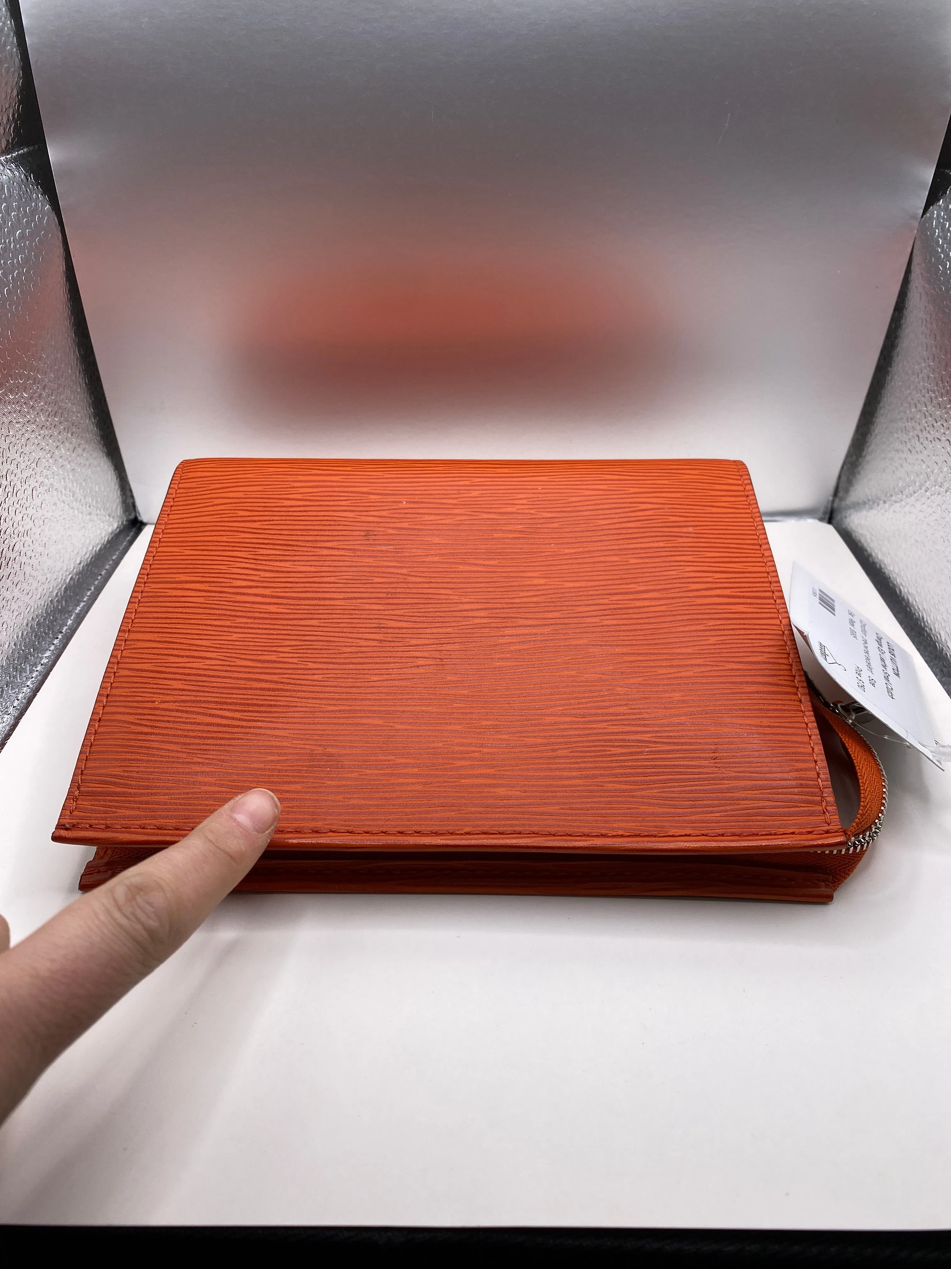 Louis Vuitton Orange Epi Leather Small Clutch