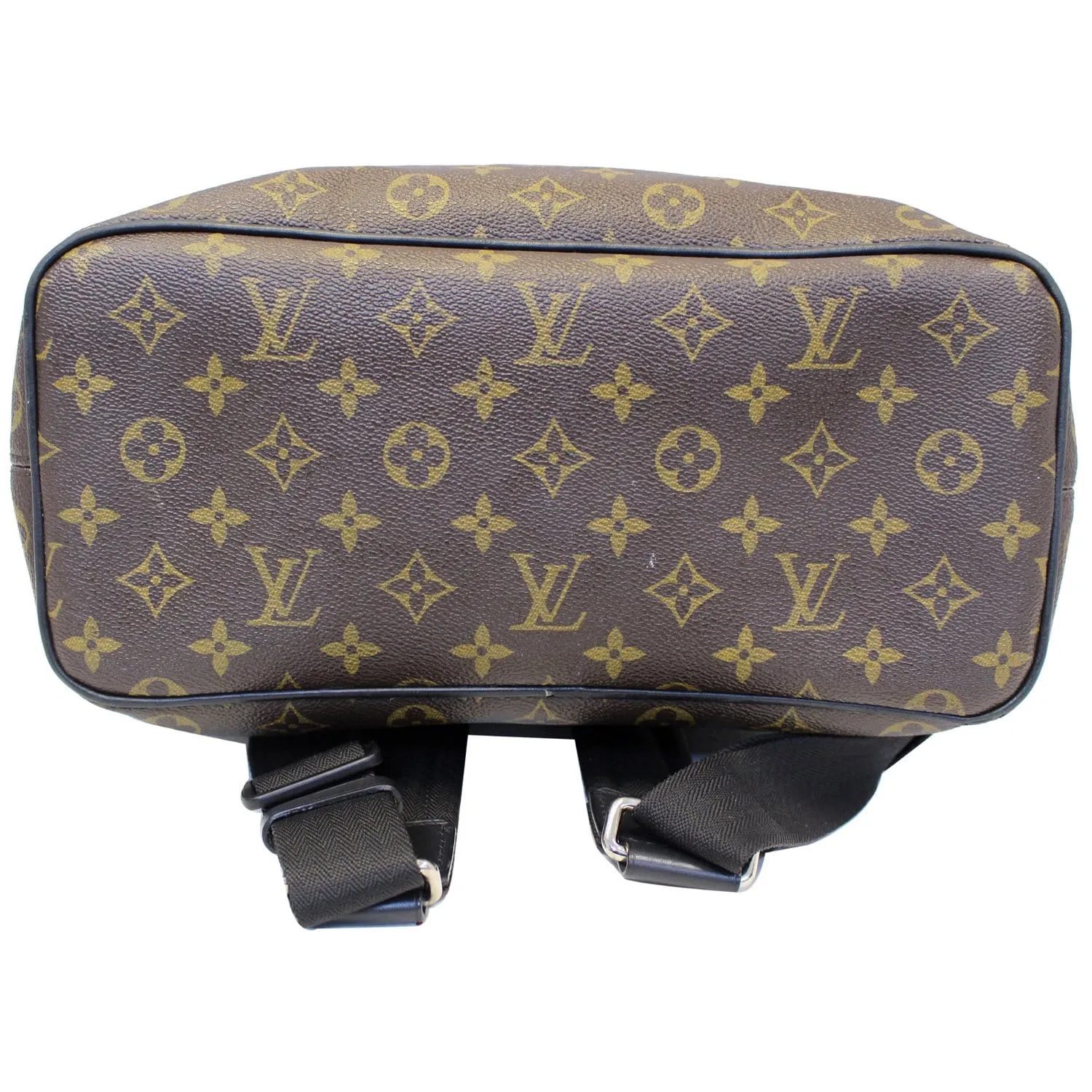LOUIS VUITTON Palk Monogram Macassar Canvas Backpack Bag Black