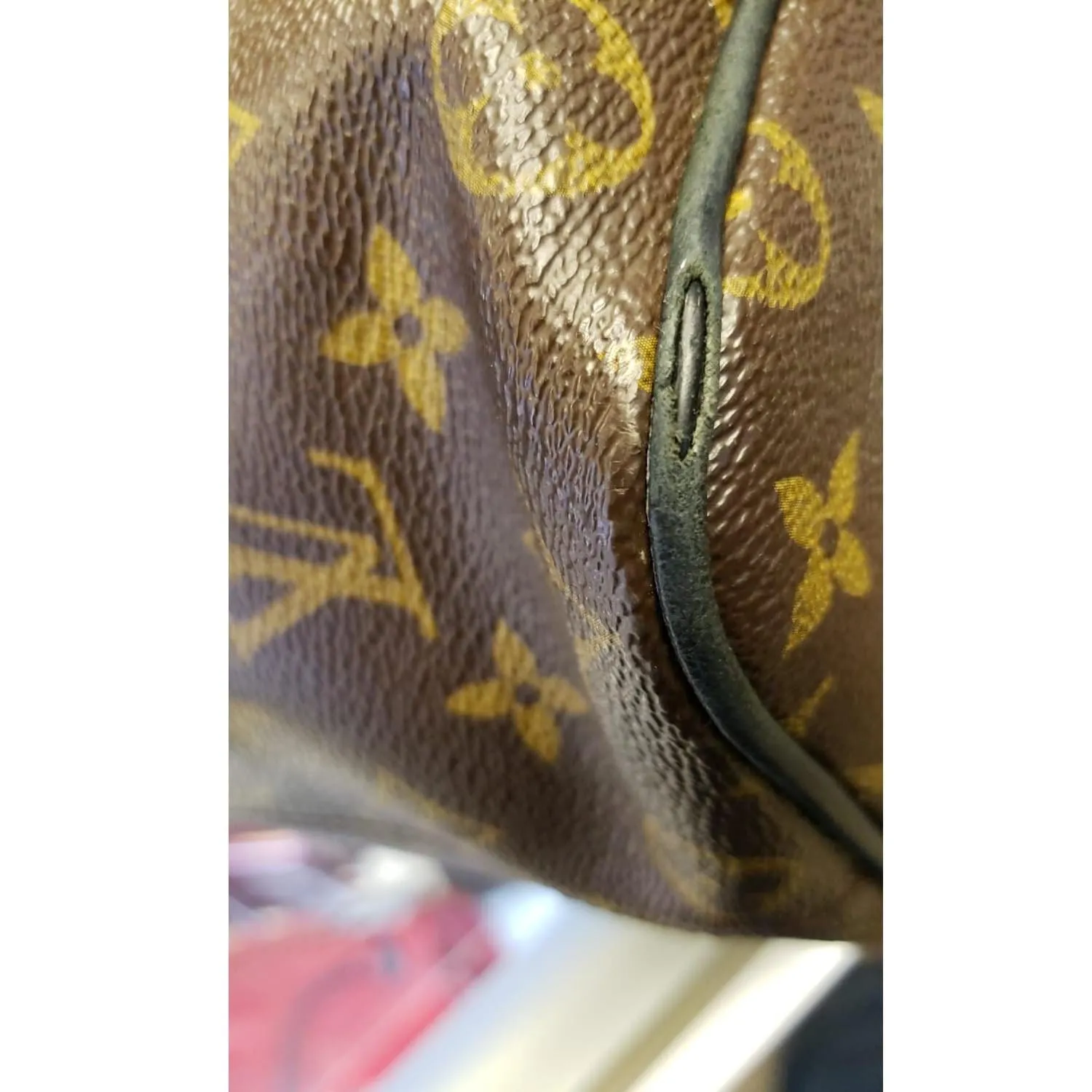 LOUIS VUITTON Palk Monogram Macassar Canvas Backpack Bag Black