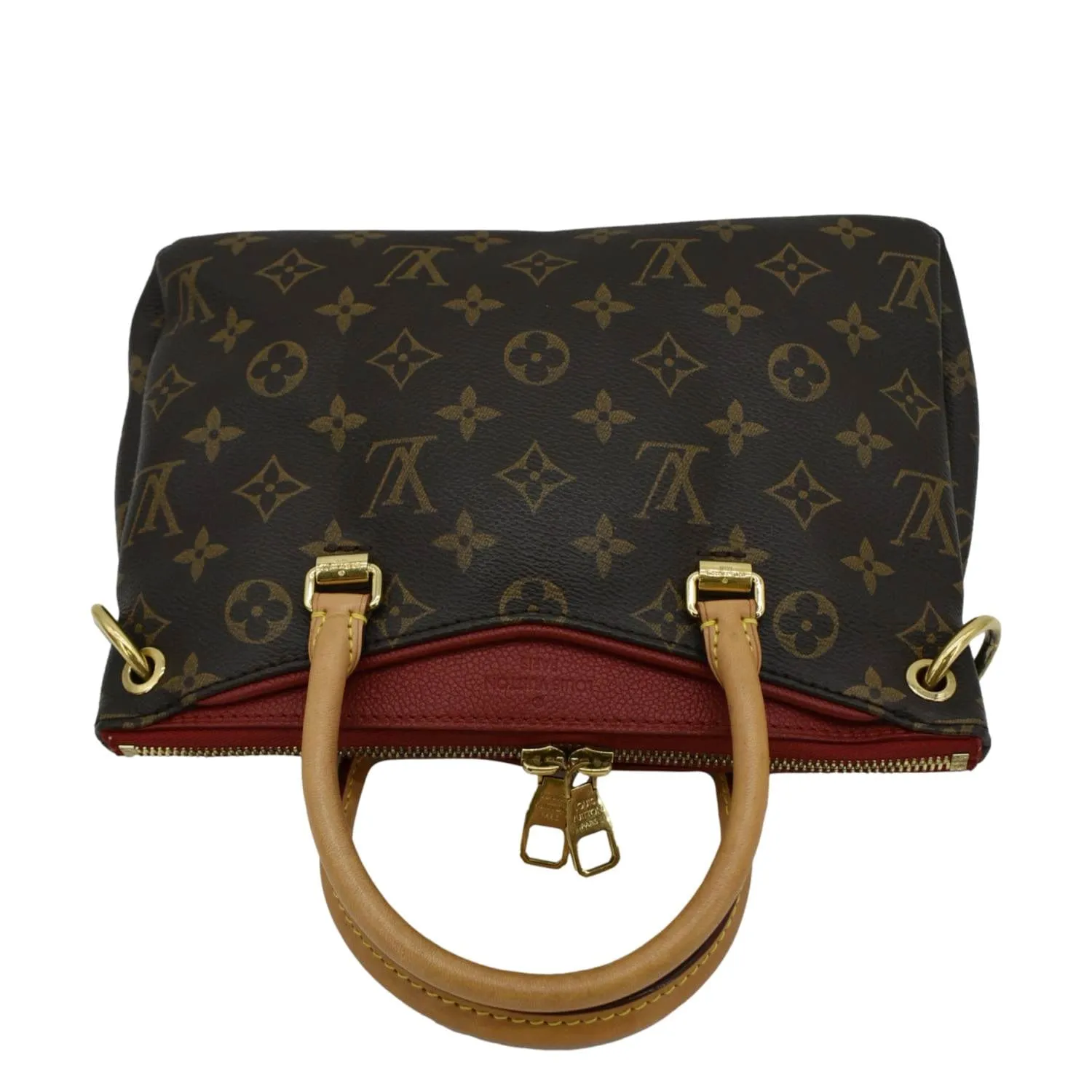 LOUIS VUITTON Pallas BB Monogram Canvas Shoulder Bag Brown