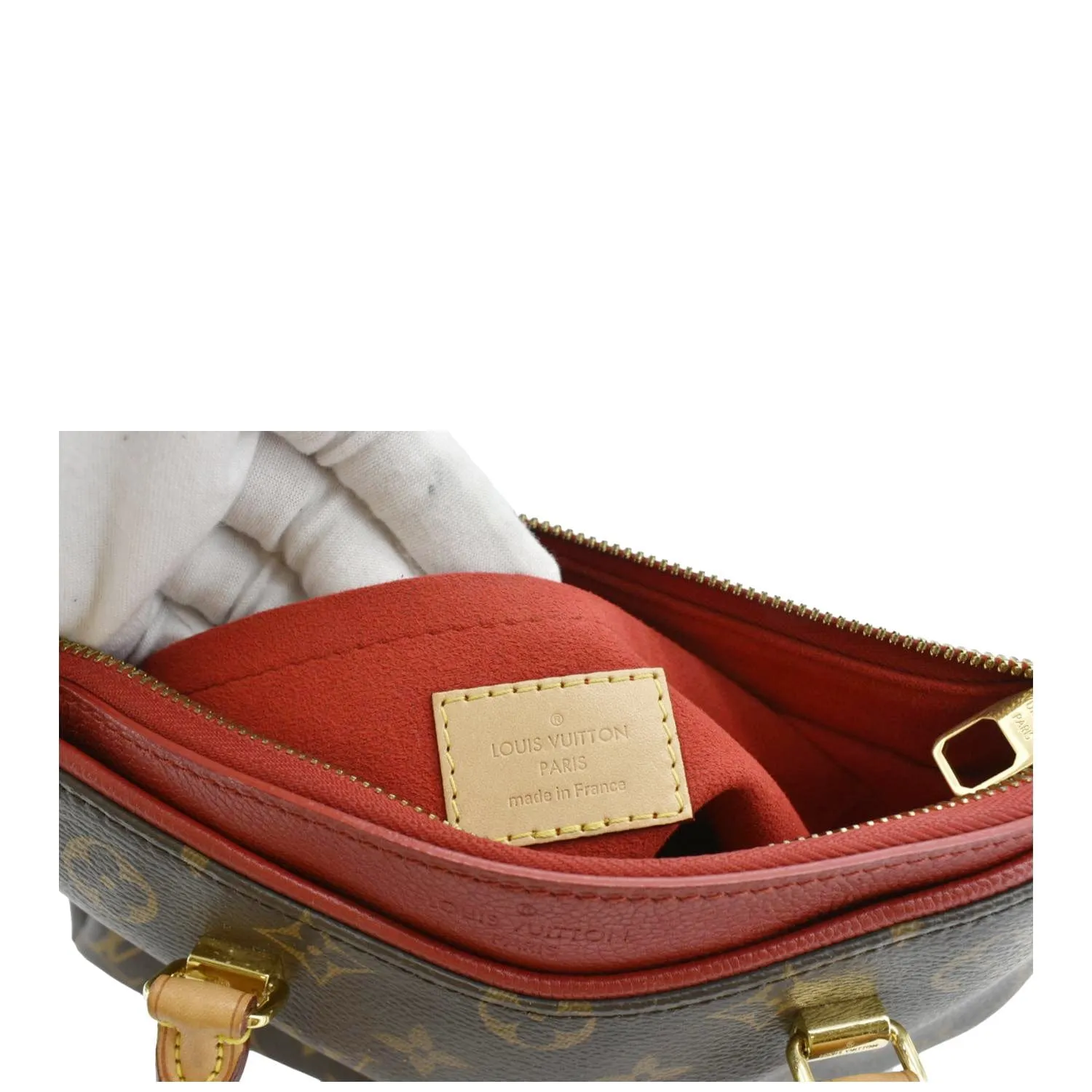 LOUIS VUITTON Pallas BB Monogram Canvas Shoulder Bag Brown
