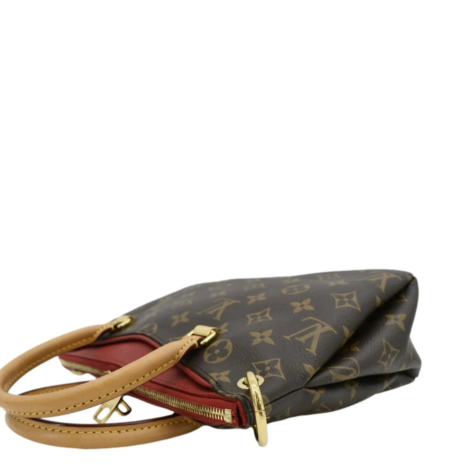 LOUIS VUITTON Pallas BB Monogram Canvas Shoulder Bag Brown