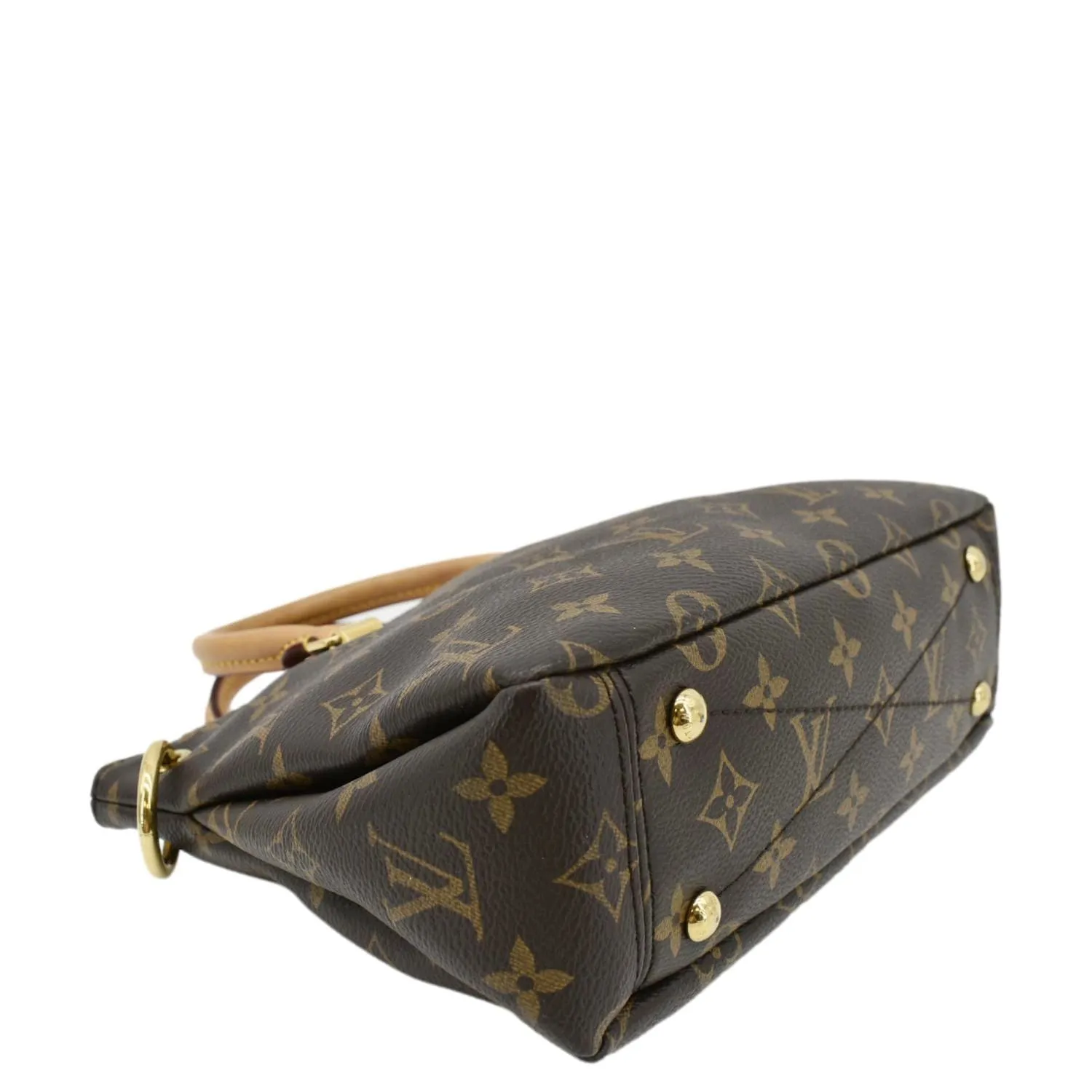 LOUIS VUITTON Pallas BB Monogram Canvas Shoulder Bag Brown