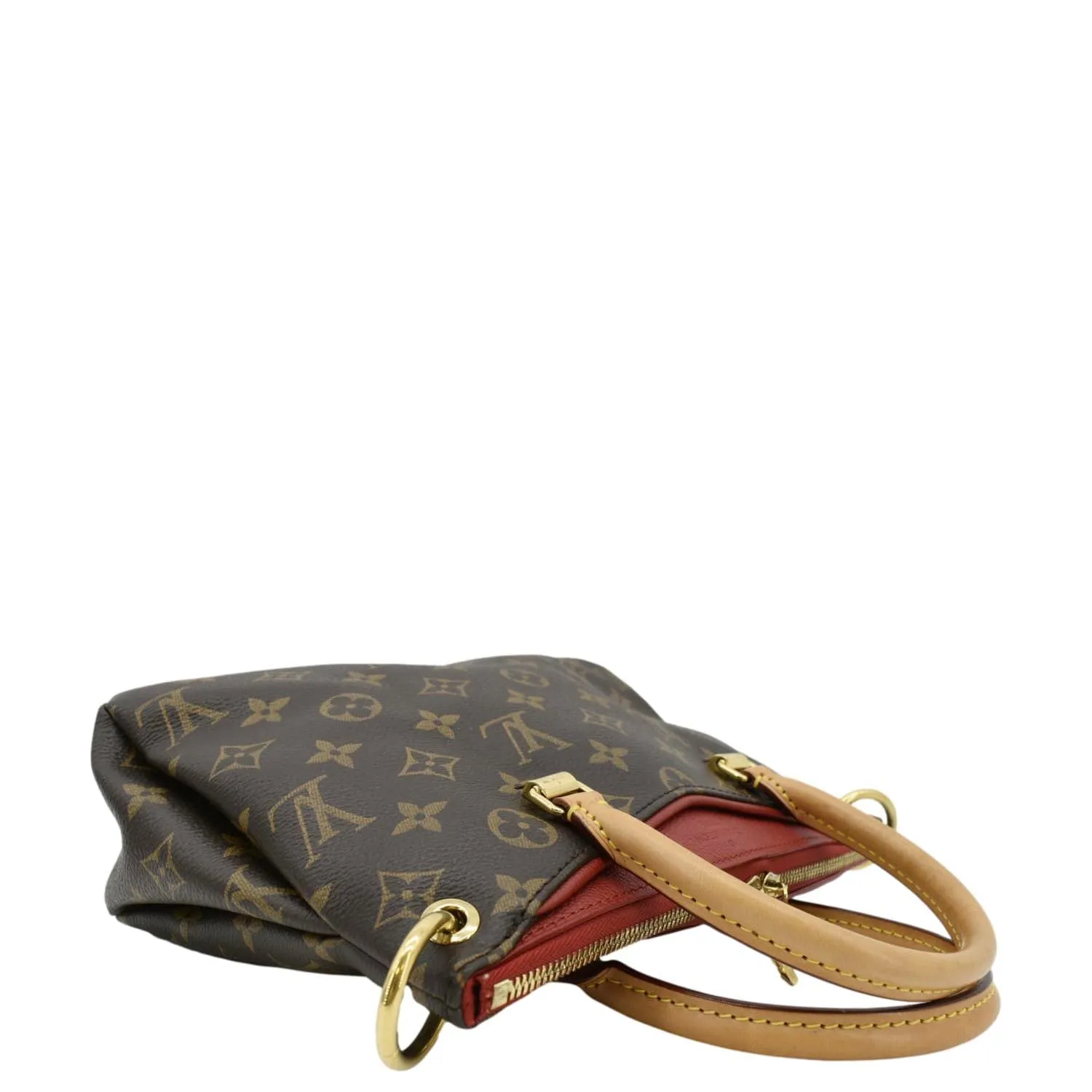 LOUIS VUITTON Pallas BB Monogram Canvas Shoulder Bag Brown