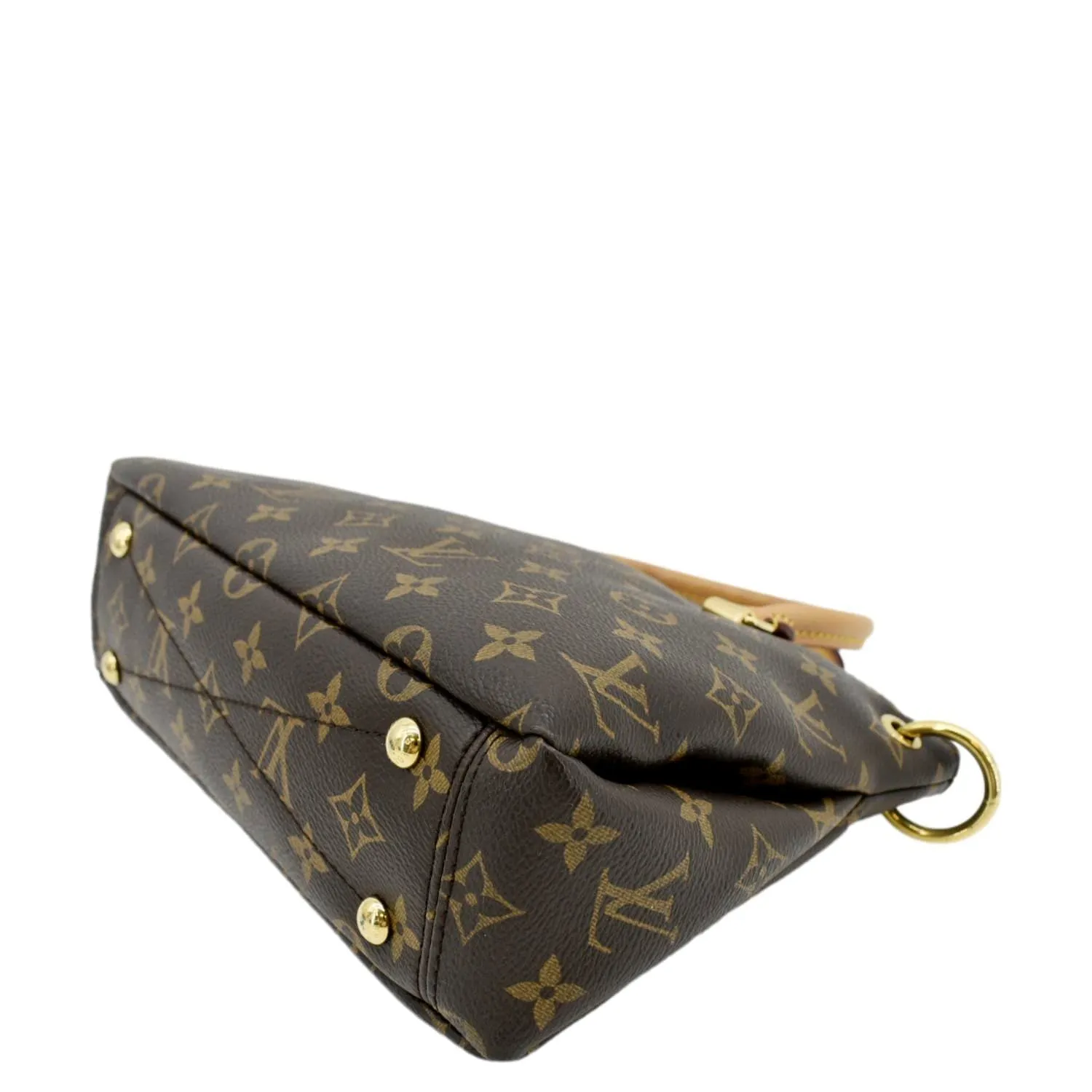 LOUIS VUITTON Pallas BB Monogram Canvas Shoulder Bag Brown
