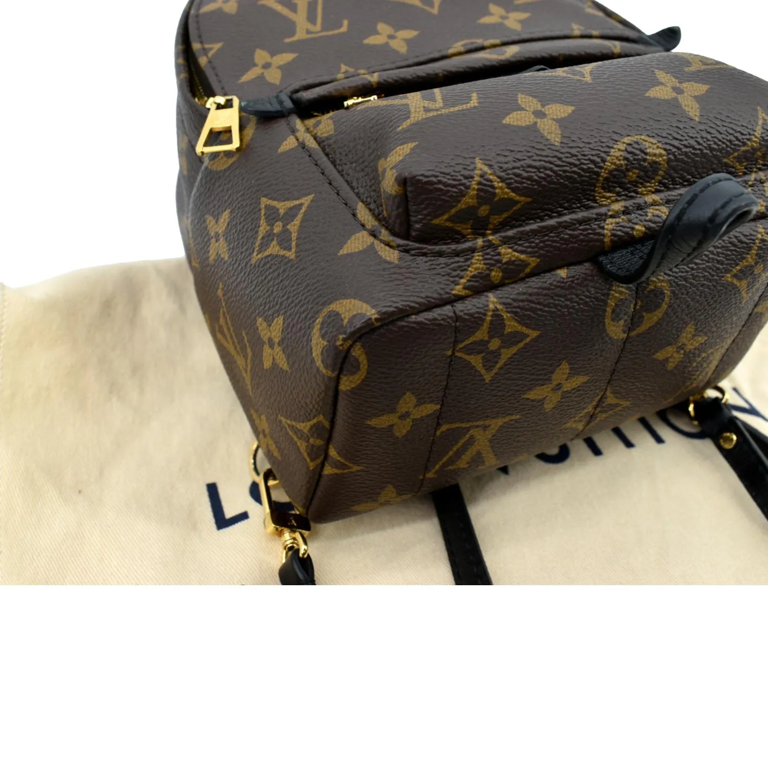 LOUIS VUITTON Palm Springs Mini Monogram Canvas Backpack Brown