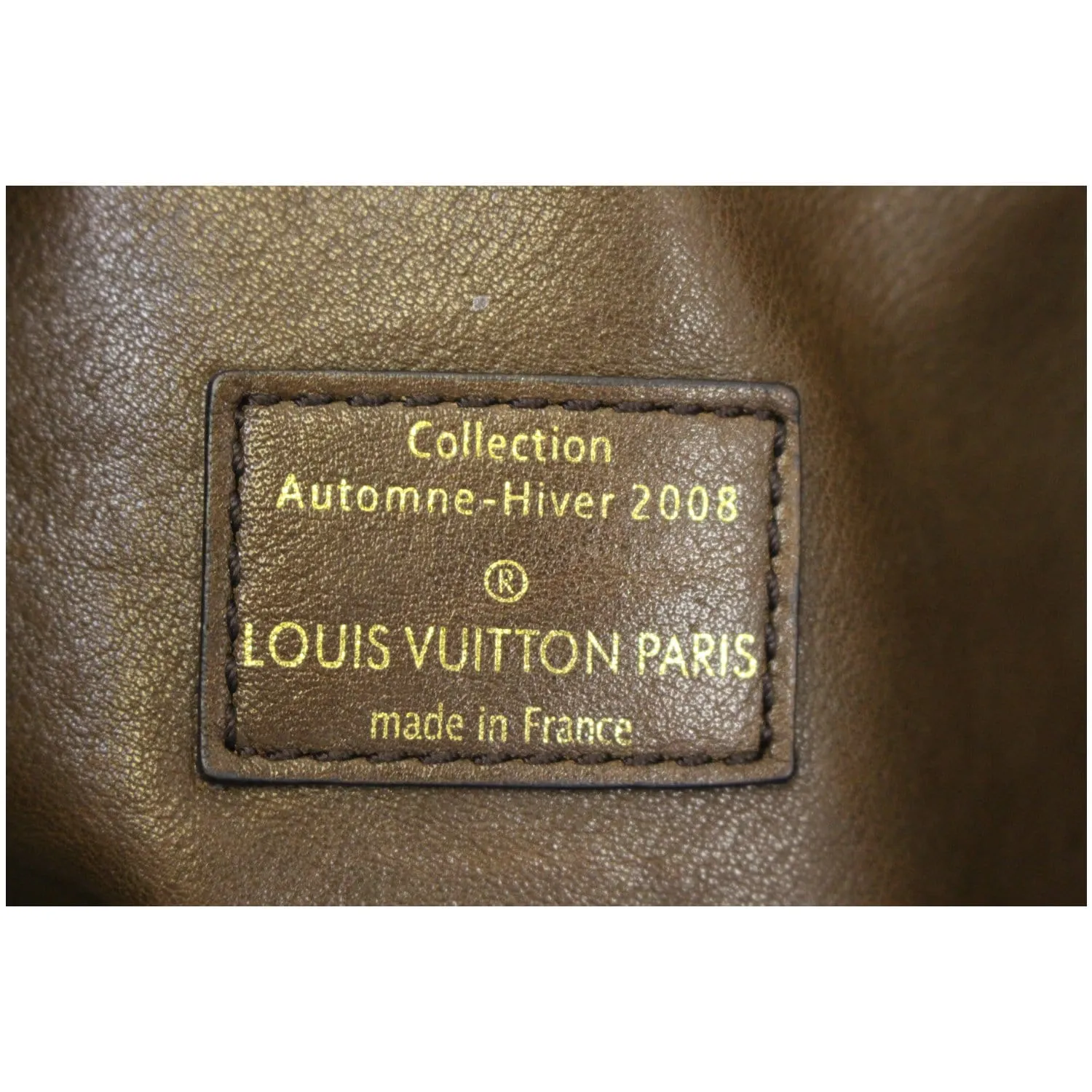 LOUIS VUITTON Paris Souple Whisper GM Monogram Satchel Bag Brown