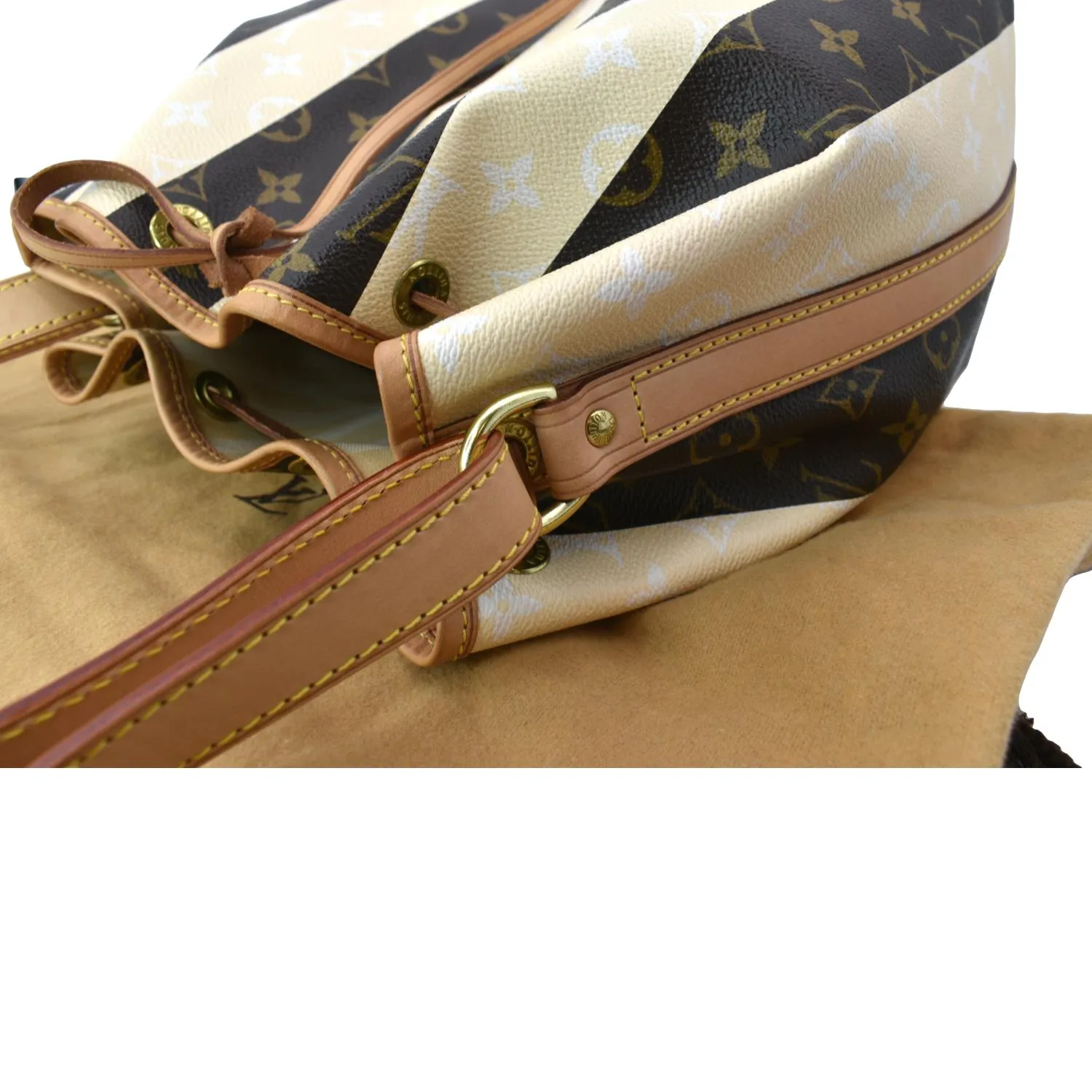 LOUIS VUITTON Petit Noe Monogram Rayures Shoulder Bag Multicolor