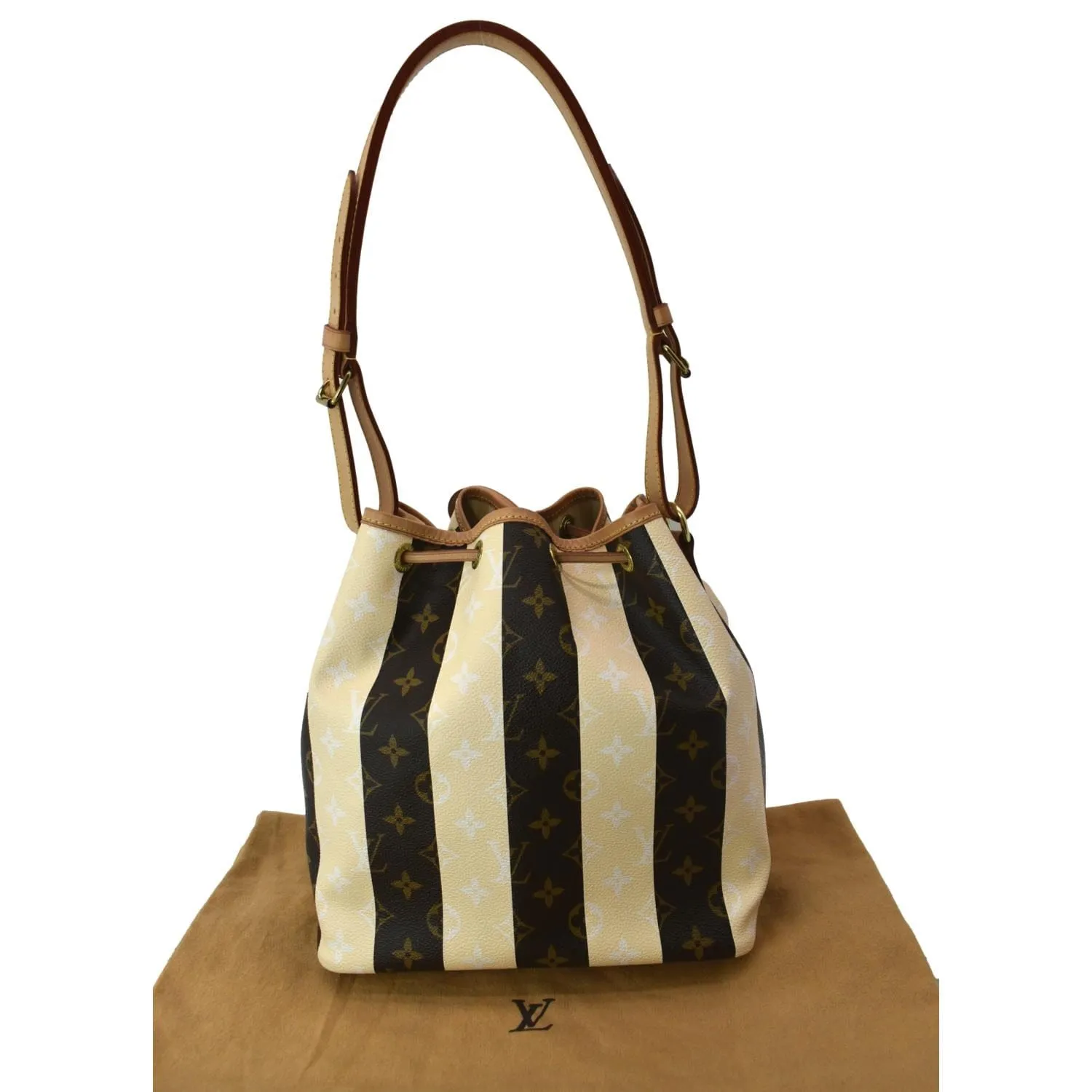 LOUIS VUITTON Petit Noe Monogram Rayures Shoulder Bag Multicolor