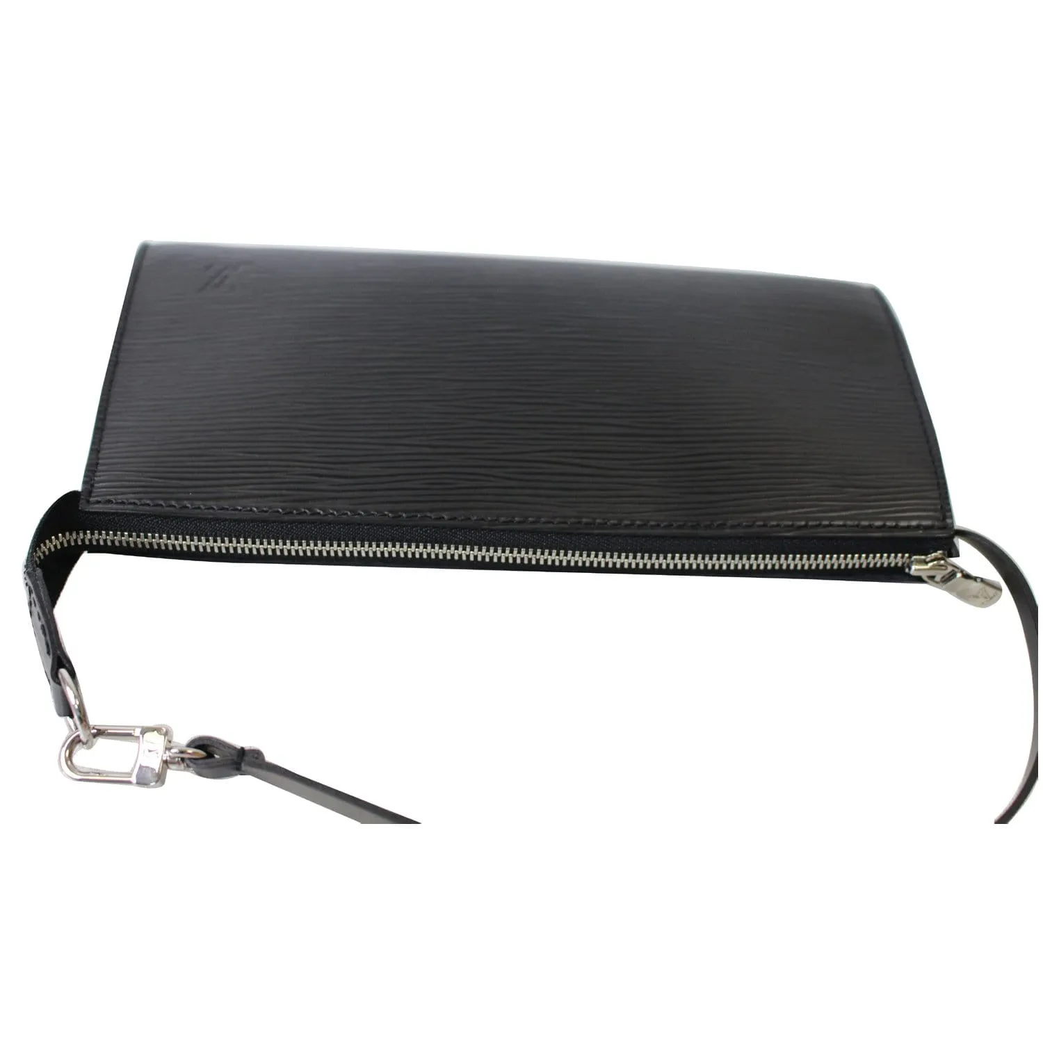 LOUIS VUITTON Pochette Accessoires Epi Leather Pouch Black