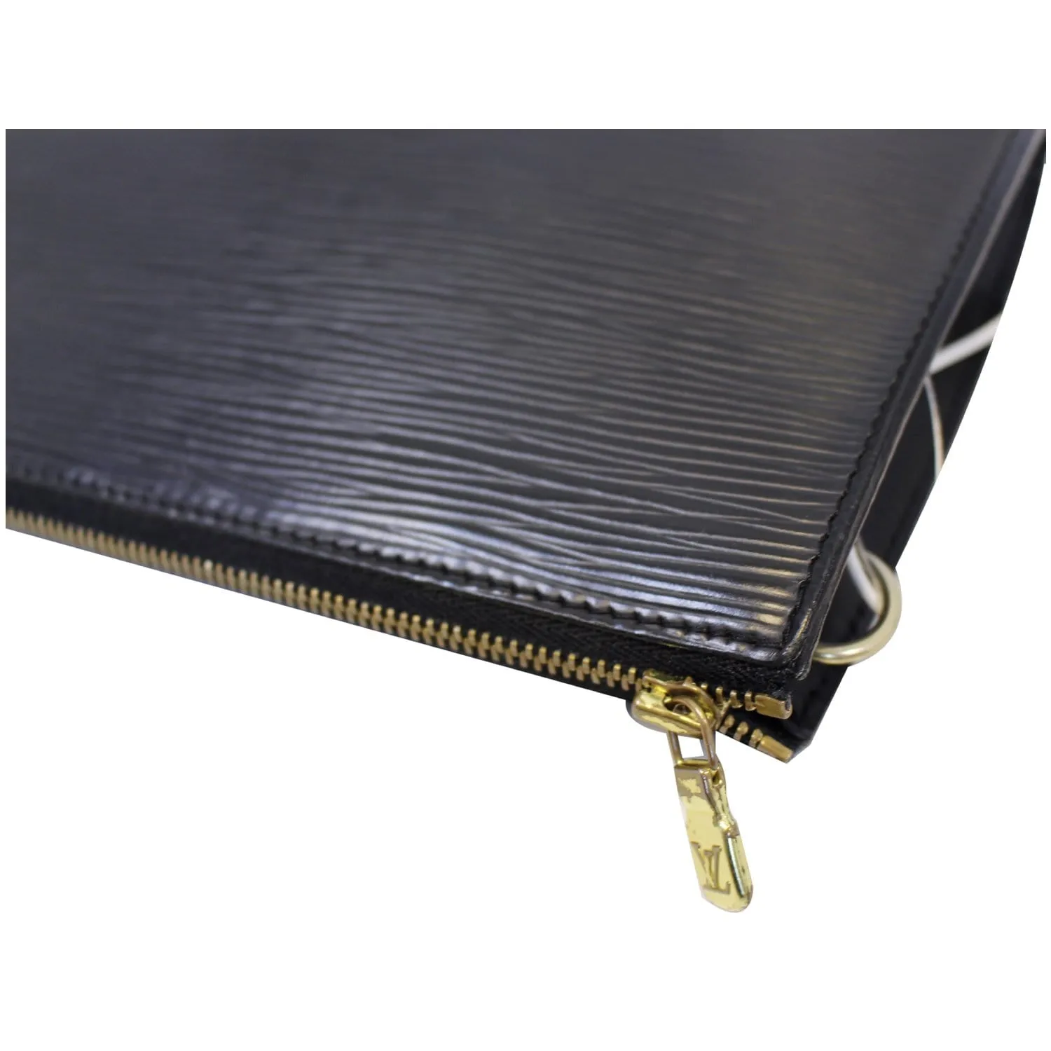 LOUIS VUITTON Pochette Accessoires Epi Leather Pouch Black