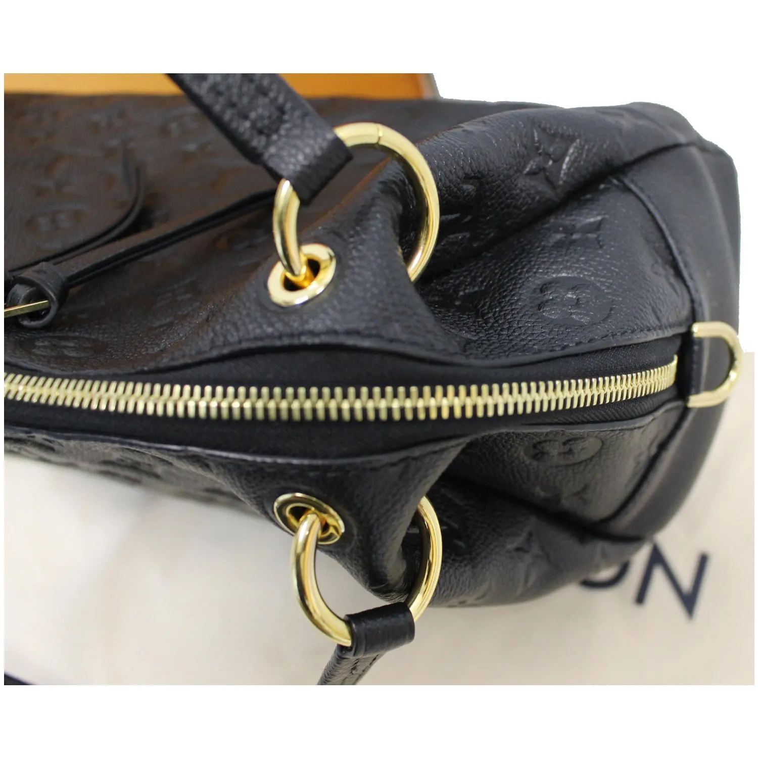 LOUIS VUITTON Ponthieu PM Empreinte Leather Shoulder Bag Black