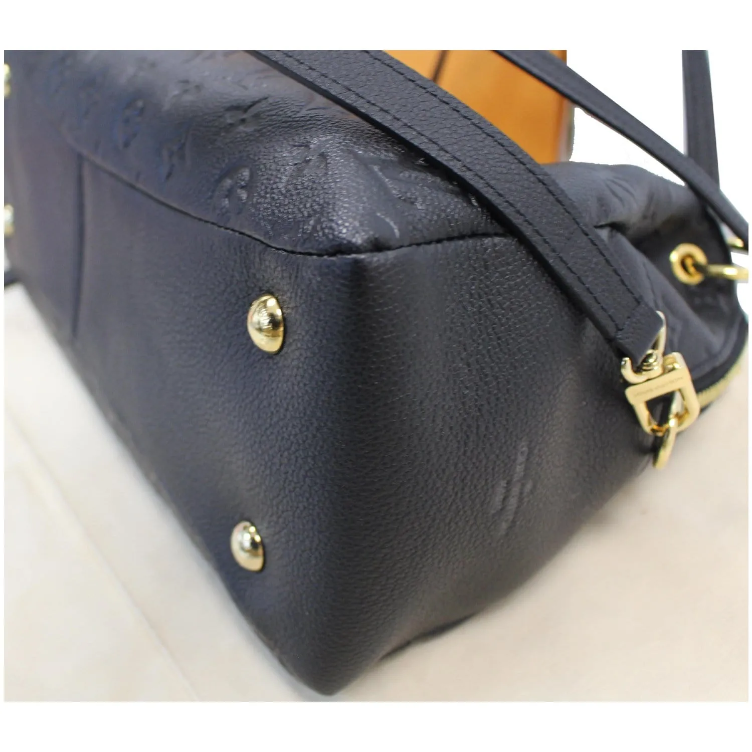 LOUIS VUITTON Ponthieu PM Empreinte Leather Shoulder Bag Black