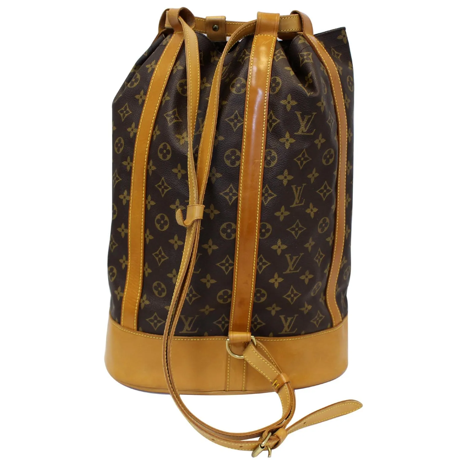 LOUIS VUITTON Randonnee GM Monogram Canvas Backpack Bag Brown