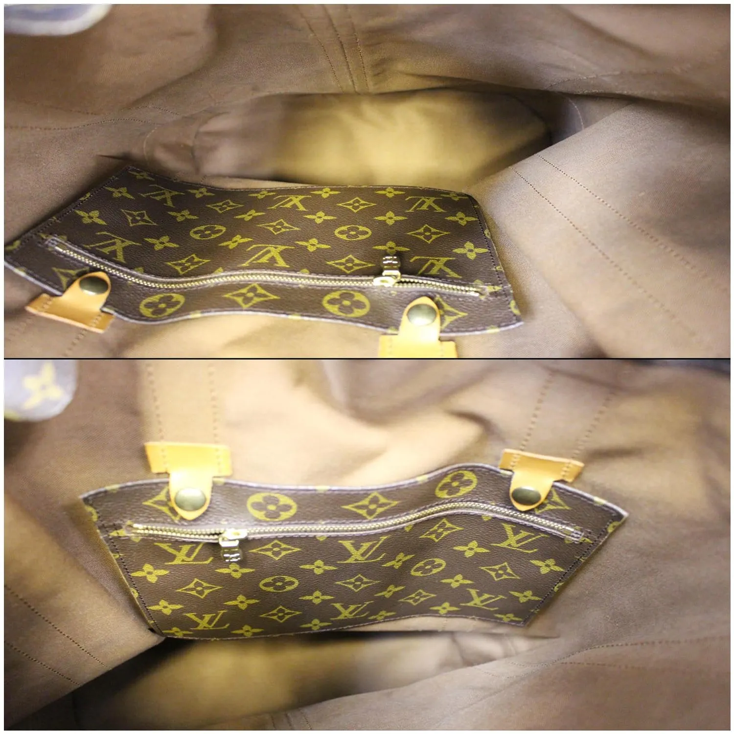 LOUIS VUITTON Randonnee GM Monogram Canvas Backpack Bag Brown