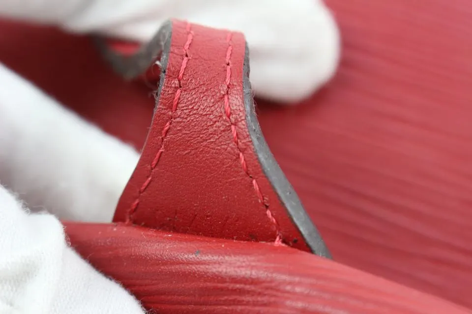 Louis Vuitton Red Epi Leather Neverfull MM Tote Bag 121lv49