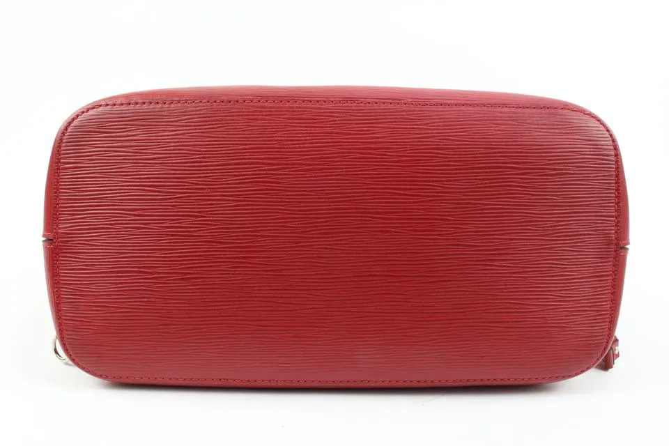 Louis Vuitton Red Epi Leather Neverfull MM Tote Bag 121lv49