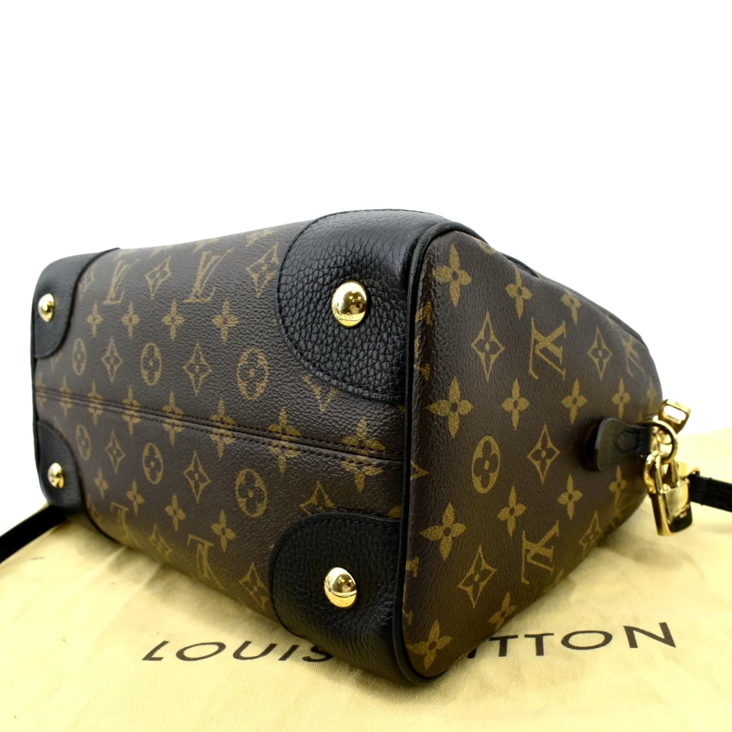 LOUIS VUITTON Retiro Monogram Canvas Shoulder Bag Brown