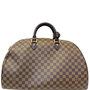 LOUIS VUITTON Ribera GM Damier Ebene Satchel Bag Brown