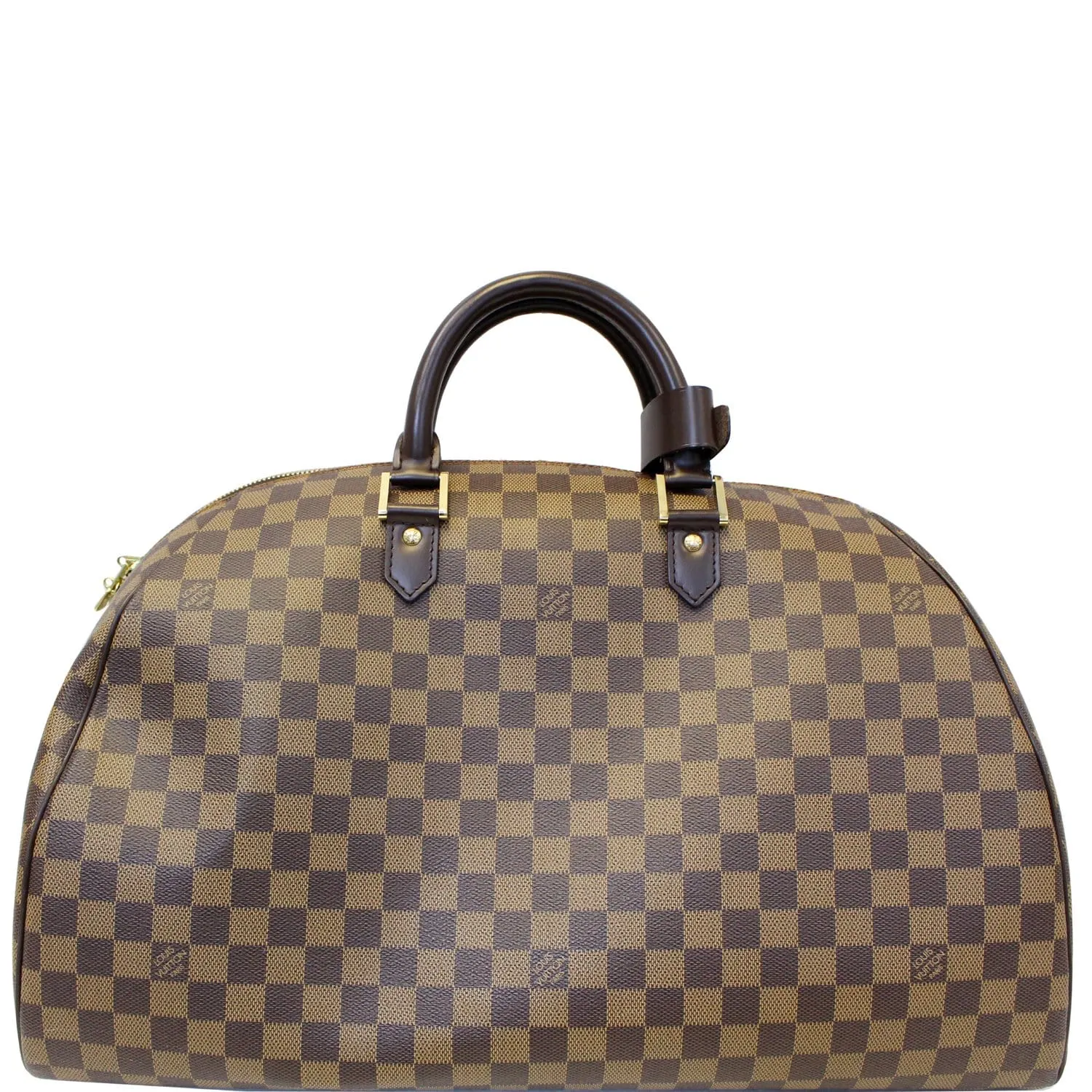 LOUIS VUITTON Ribera GM Damier Ebene Satchel Bag Brown