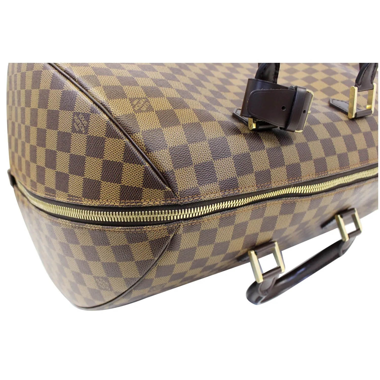 LOUIS VUITTON Ribera GM Damier Ebene Satchel Bag Brown