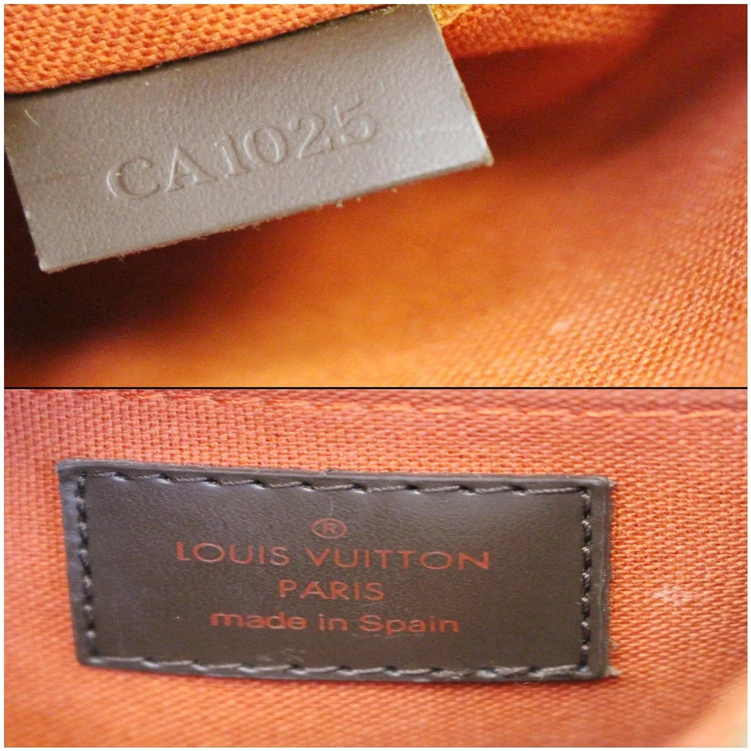 LOUIS VUITTON Ribera MM Damier Ebene Satchel Bag Brown