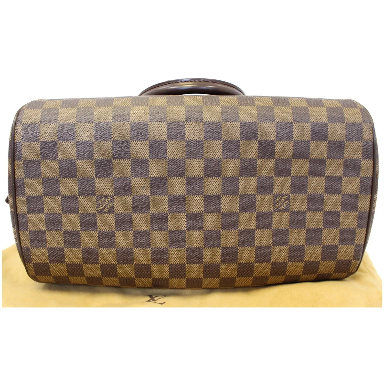 LOUIS VUITTON Ribera MM Damier Ebene Satchel Bag Brown