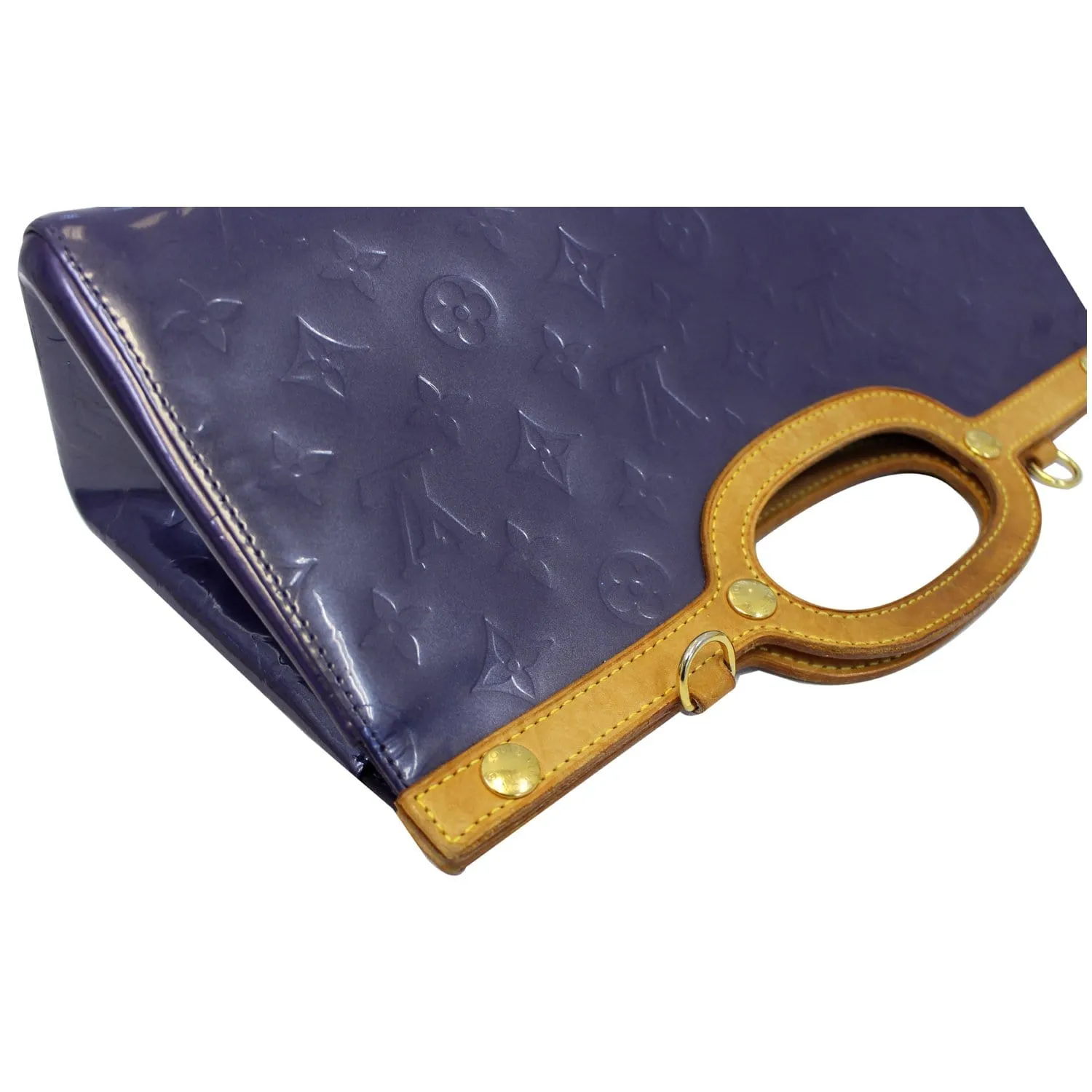 LOUIS VUITTON Roxbury Drive Monogram Vernis Clutch Bag Blue